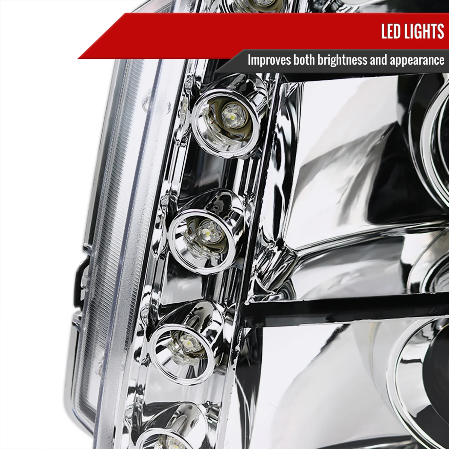 2007-2014 GMC Yukon/Yukon XL 1500/2500 Projector Headlights Chrome/Clear Lens - Image 5