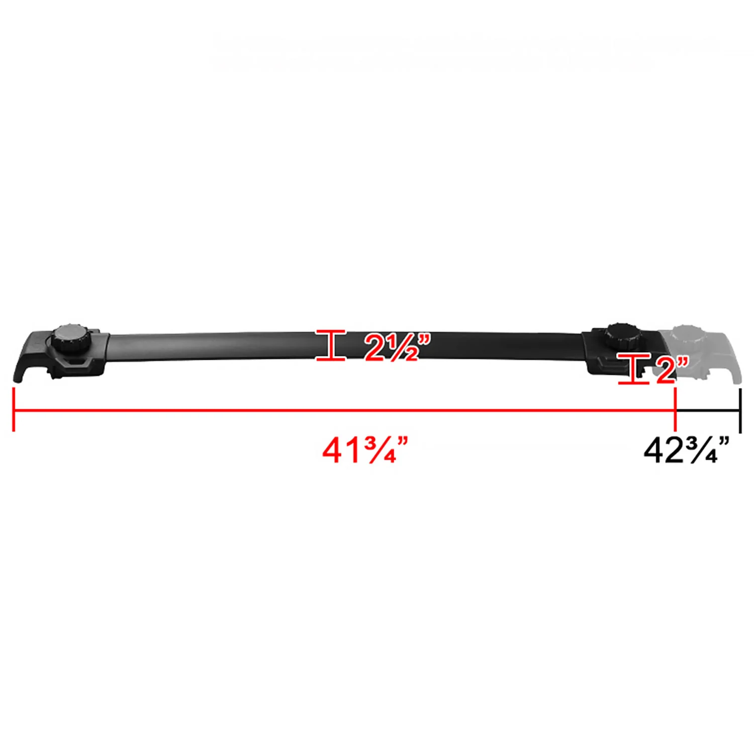 2007-2017 Jeep Patriot Black Aluminum Roof Rack Cross Bars - Image 3
