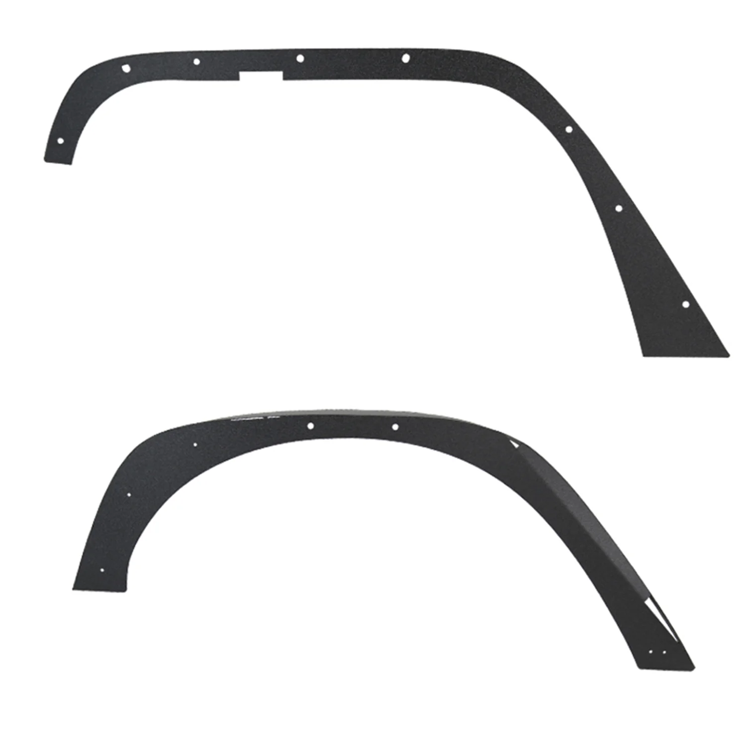 2007-2017 Jeep Wrangler JK Black Textured Steel Flat Fender Flares - Image 8