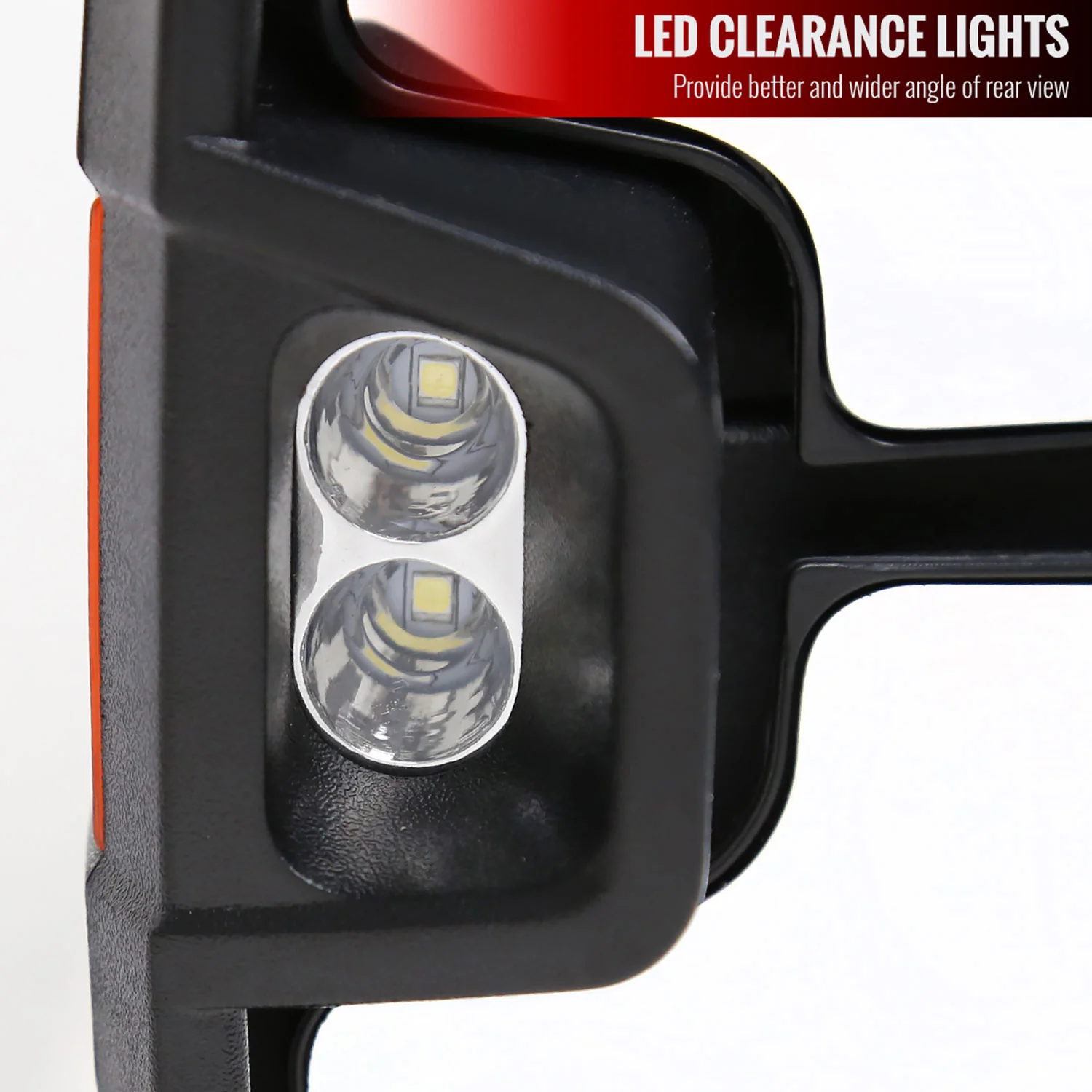 2007-2017 Toyota Tundra/ Sequoia Heated BSM Manual Extendable Towing Mirrors - Image 5