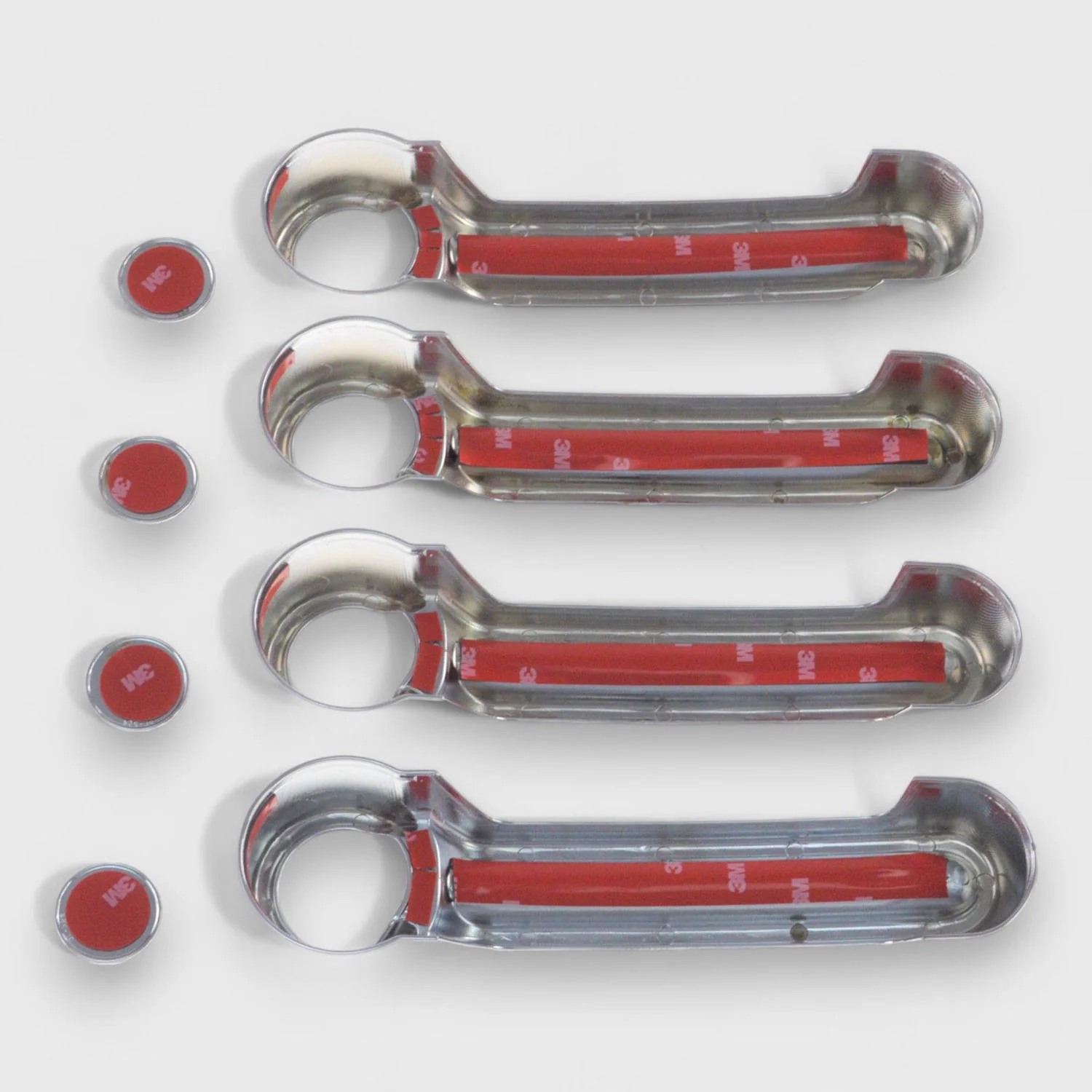 2007-2018 Jeep Wrangler Door Handle Cover Chrome 8Pcs ABS Plastic - Image 3