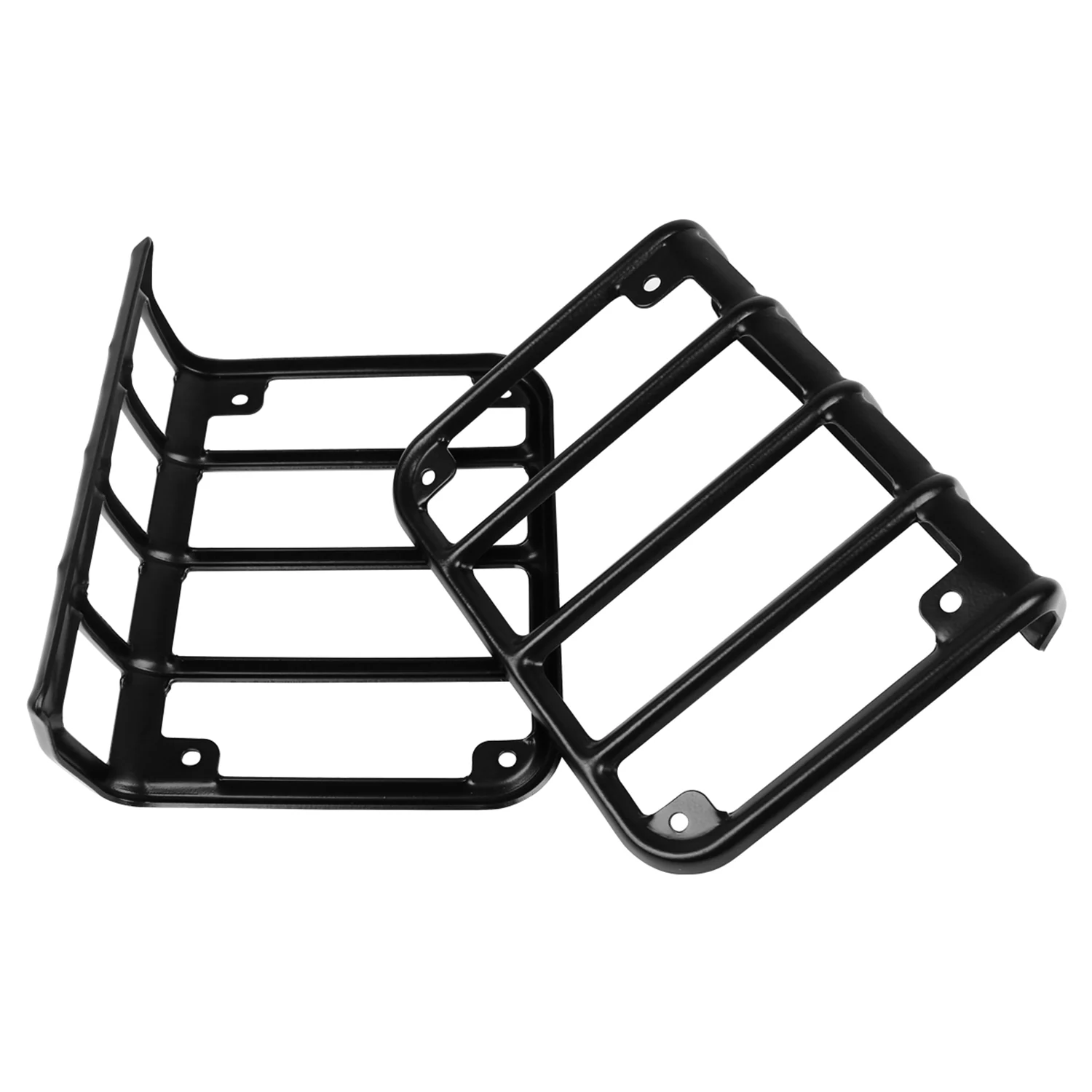 2007-2018 Jeep Wrangler JK Black Steel Euro Tail Light Guards - Image 2