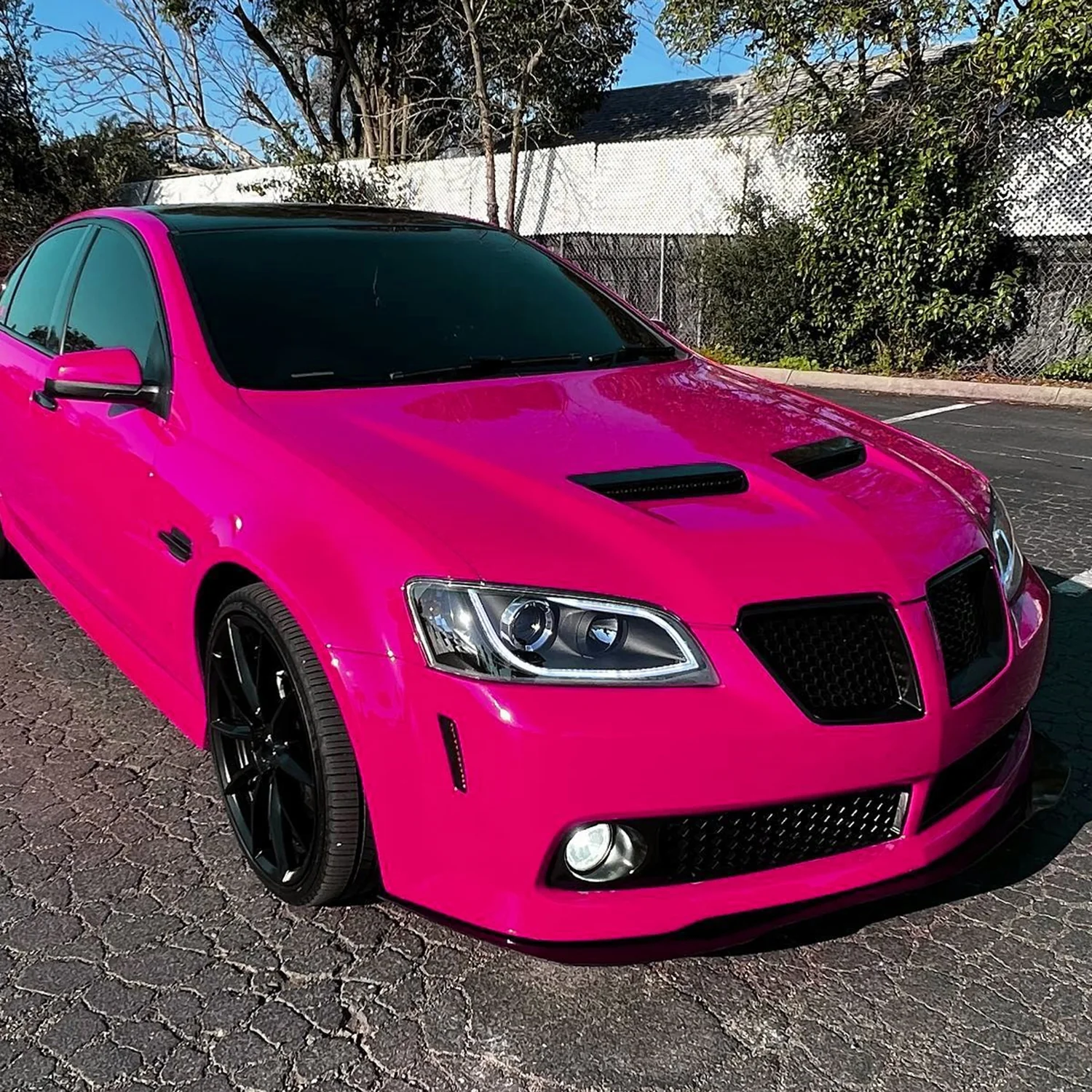 2008-2009 Pontiac G8 LED Bar Projector Headlights Matte Black/Clear Lens - Image 9