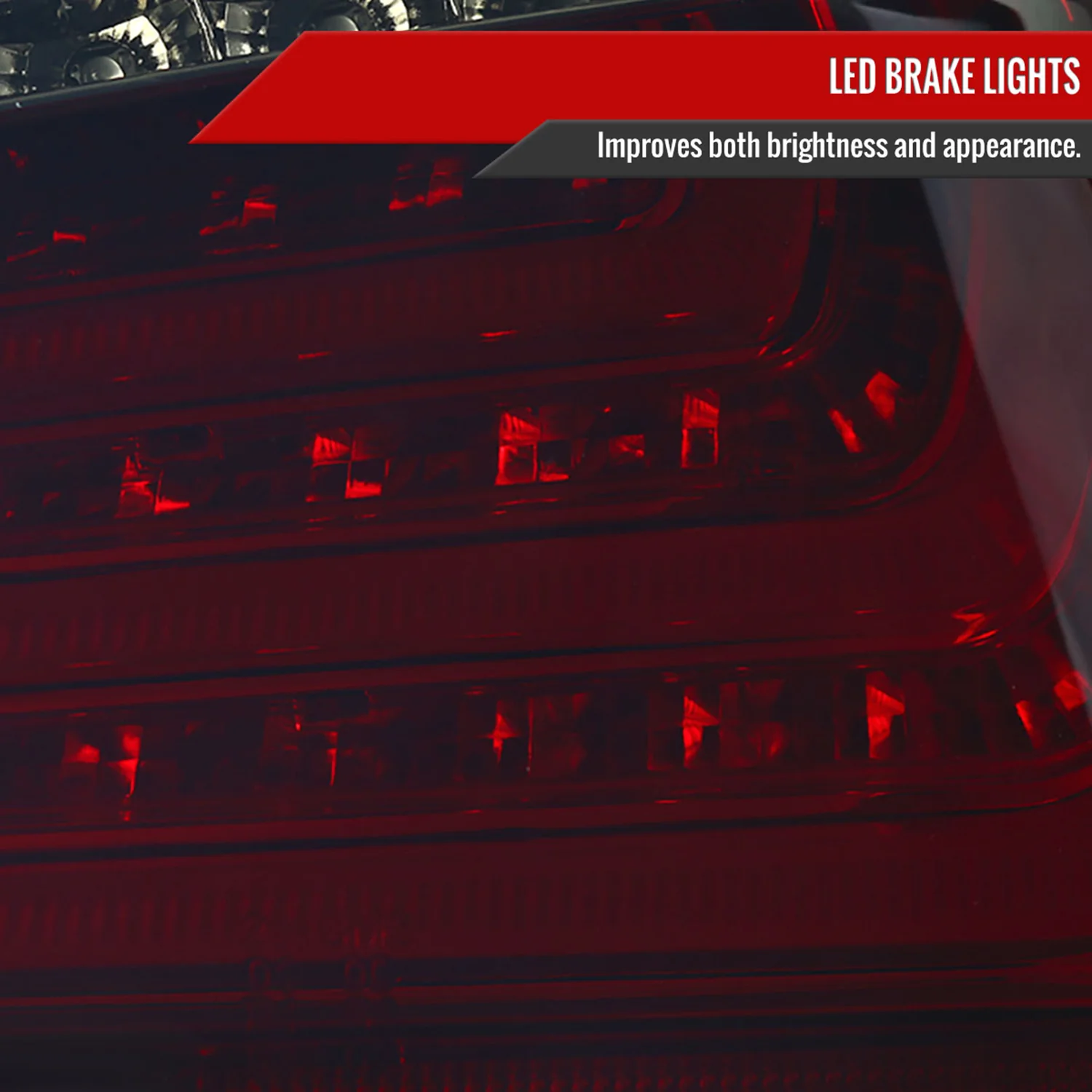 2008-2010 BMW E60 5 Series Sedan LED Tail Lights Chrome/Red Smoke Lens - Image 3