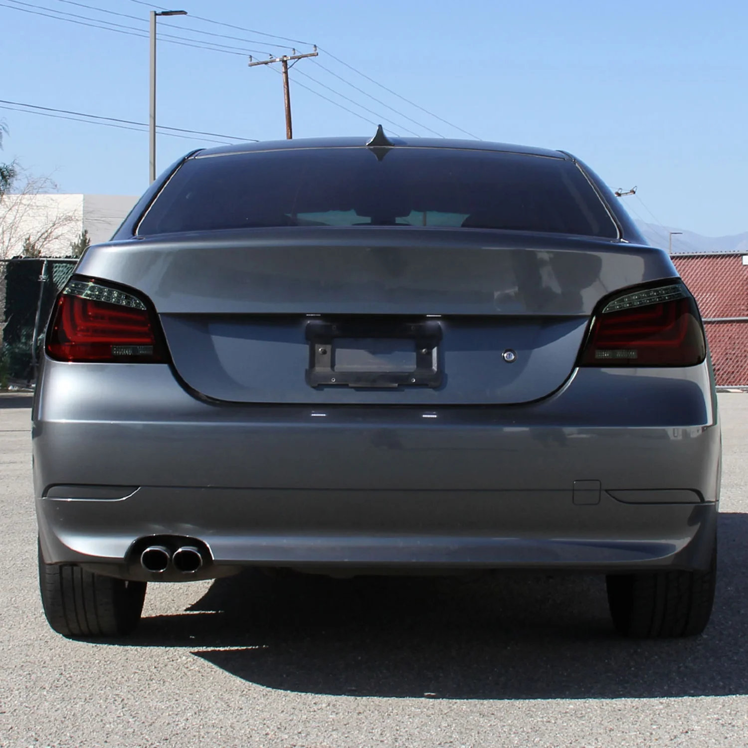 2008-2010 BMW E60 5 Series Sedan LED Tail Lights Chrome/Red Smoke Lens - Image 9