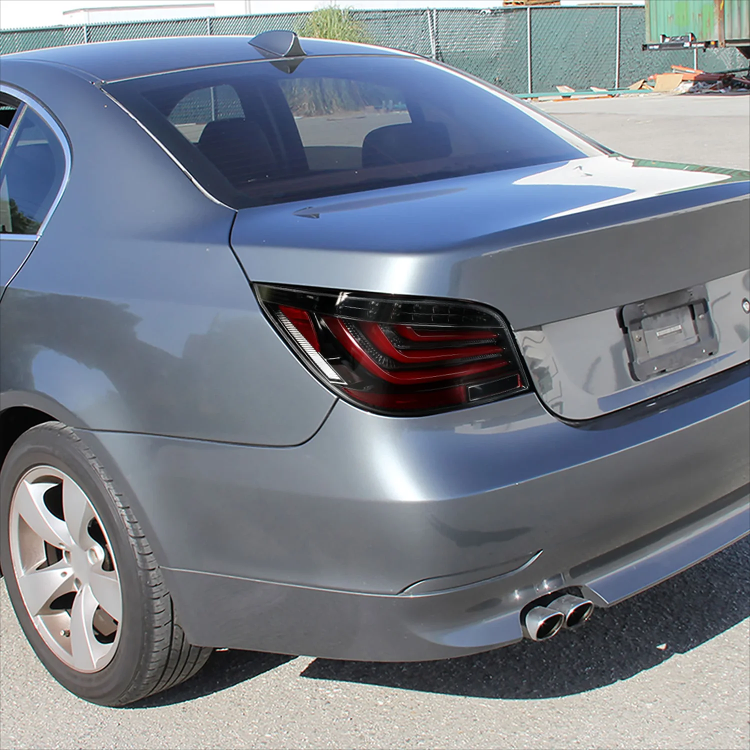 2008-2010 BMW E60 5 Series Sedan LED Tail Lights Jet Black/Clear Lens - Image 10