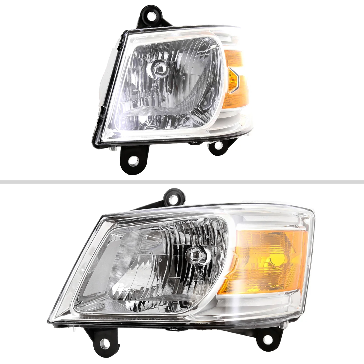 2008-2010 Dodge Grand Caravan Clear Factory Crystal Headlight - Driver Side - Image 2