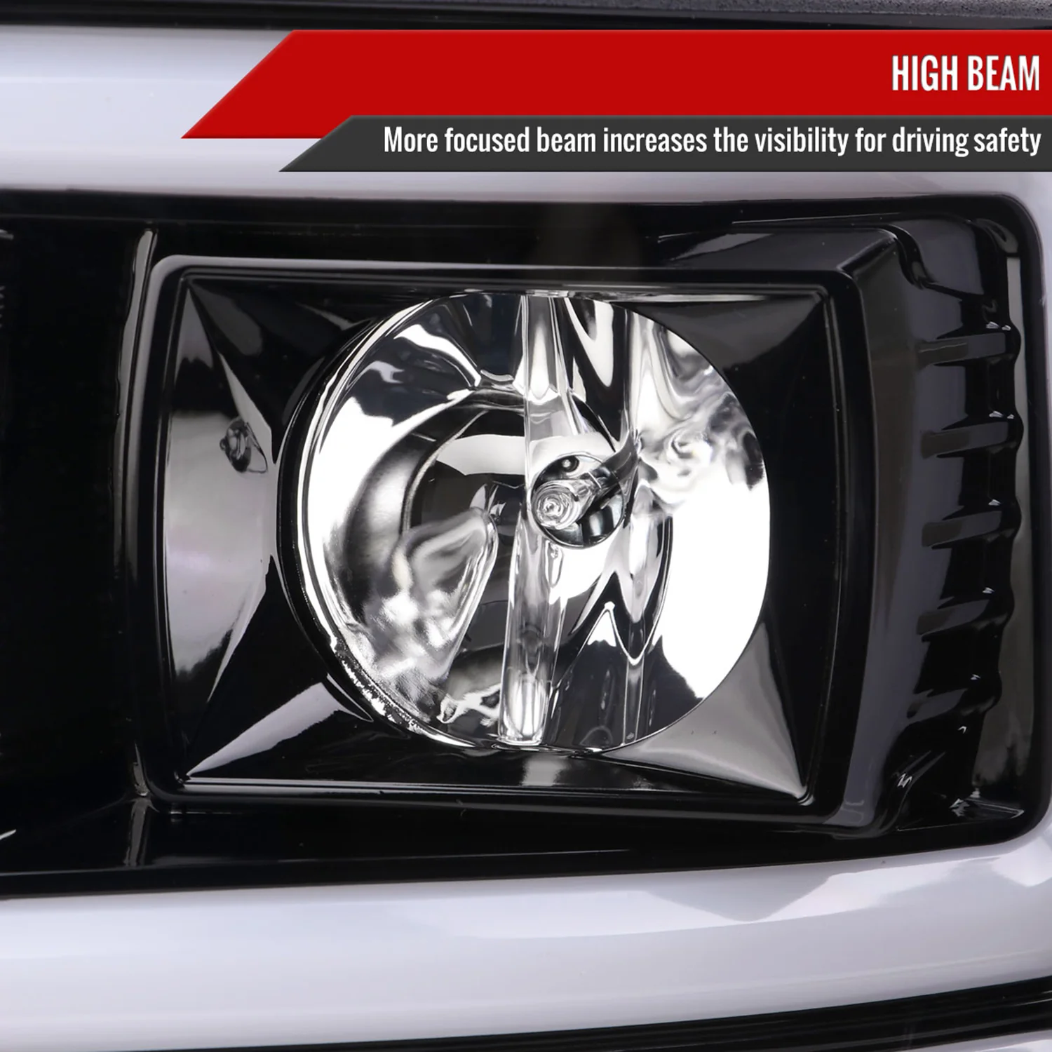2008-2010 Ford F-250/350/450/550 LED Signal Bar Projector Headlights Jet Black - Image 4