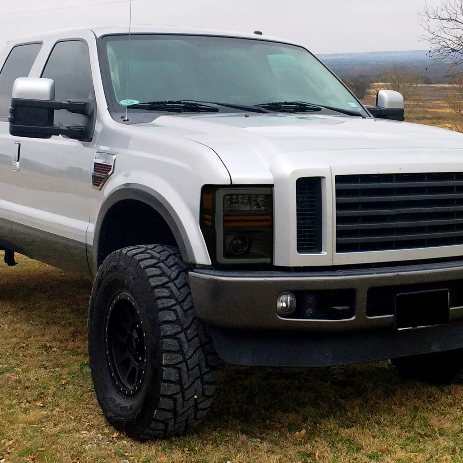 2008-2010 Ford F-250/350/450/550 Super Duty Headlights LED Signal Smoke - Image 10
