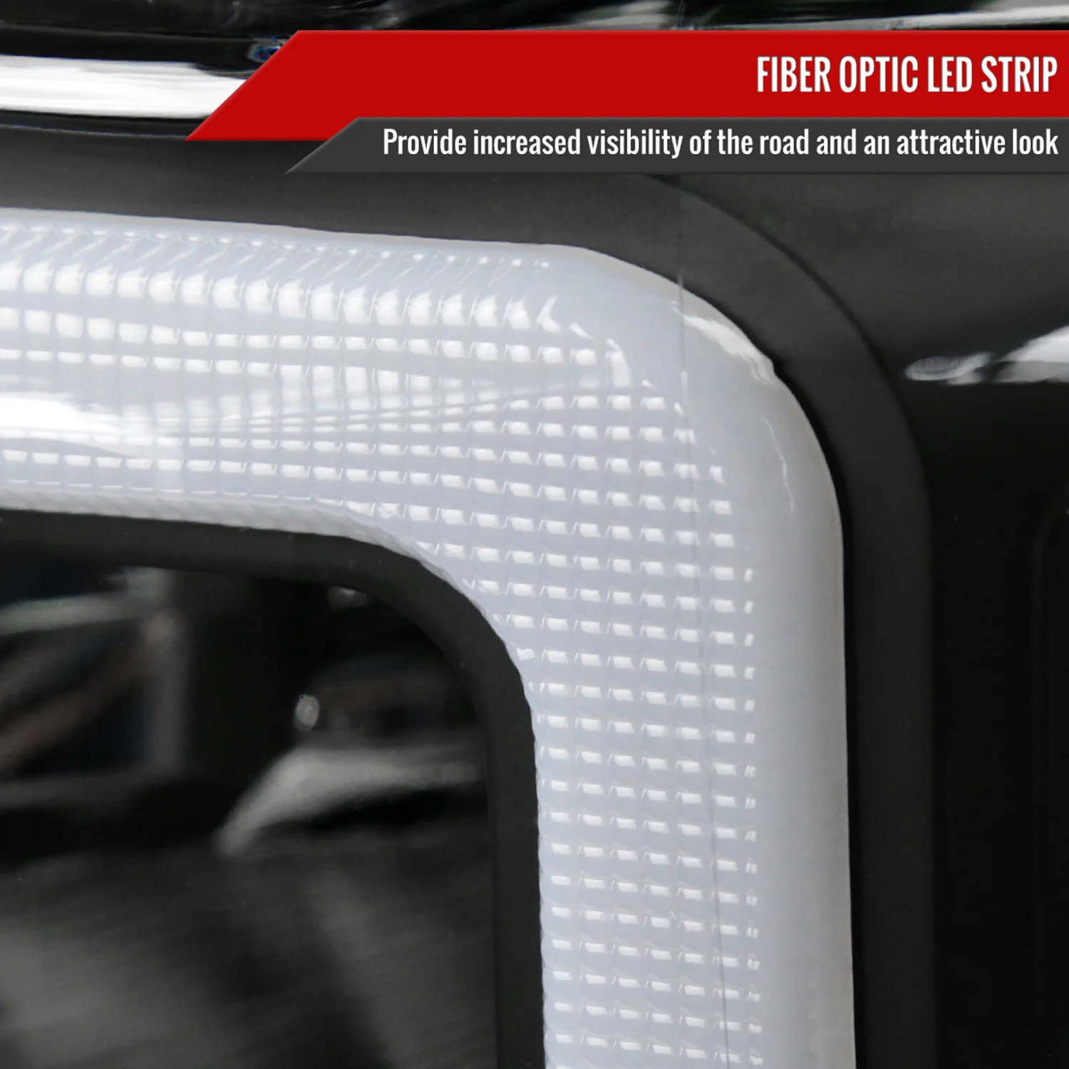 2008-2010 Ford F-250/350/450/550 SuperDuty Factory LED Signal Headlights Black - Image 3