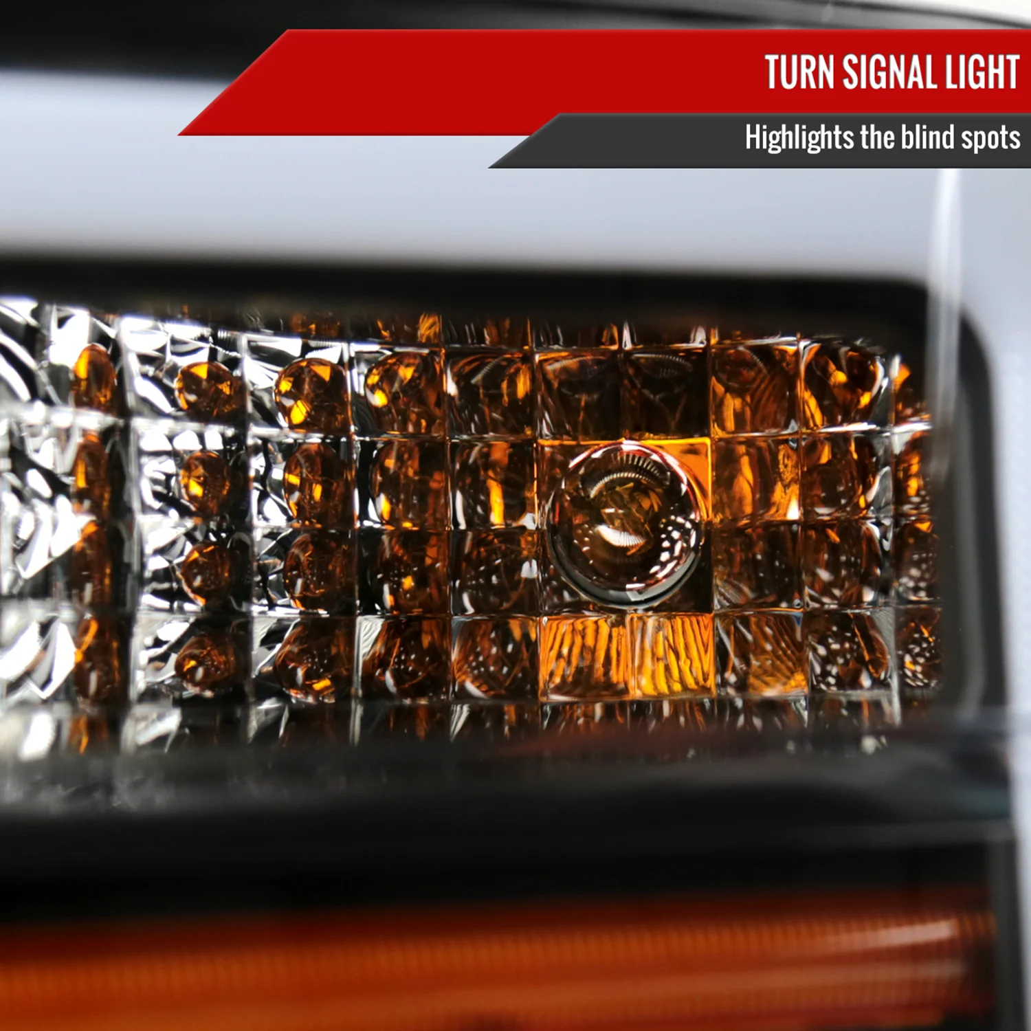 2008-2010 Ford F-250/350/450/550 SuperDuty Factory LED Signal Headlights Black - Image 5