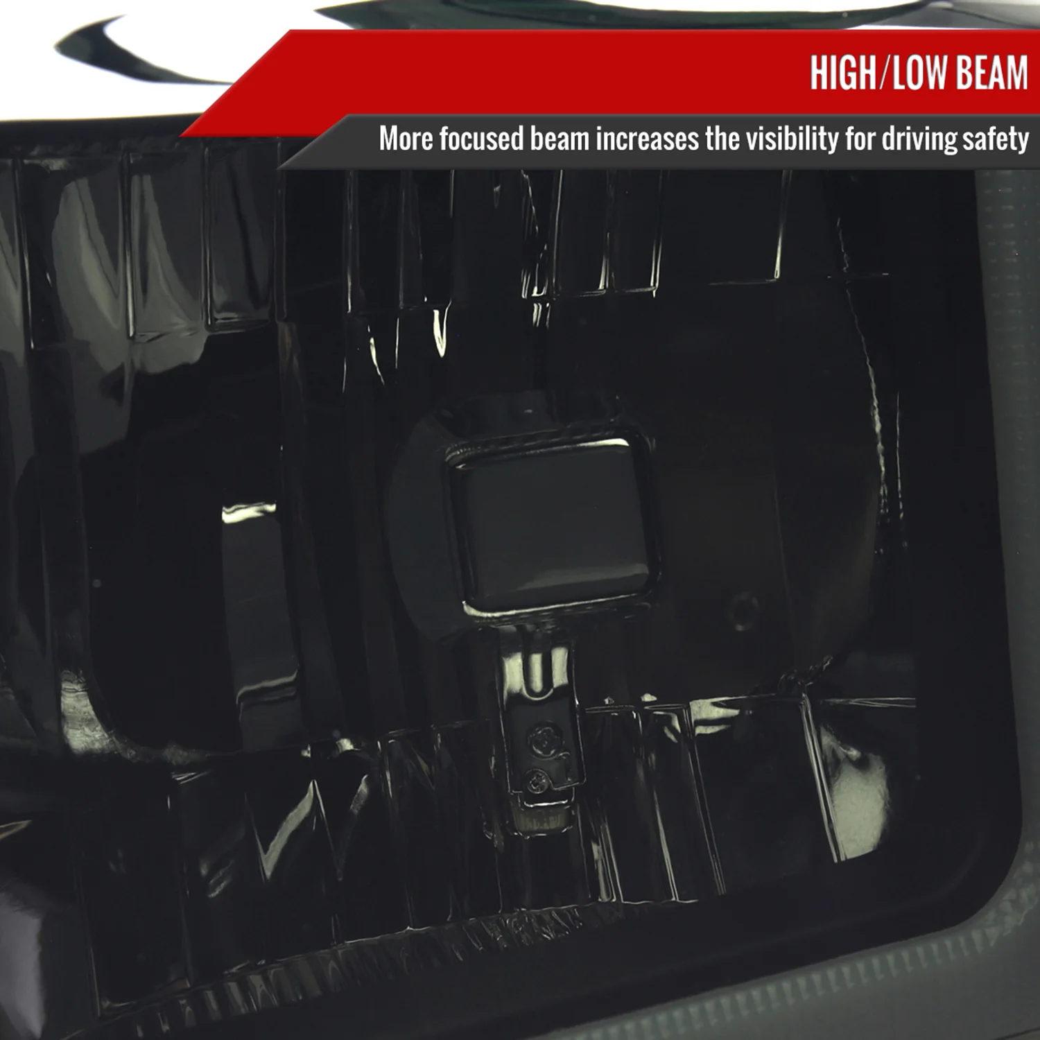 2008-2010 Ford F-250/350/450/550 SuperDuty LED Signal Factory Headlights Black - Image 3