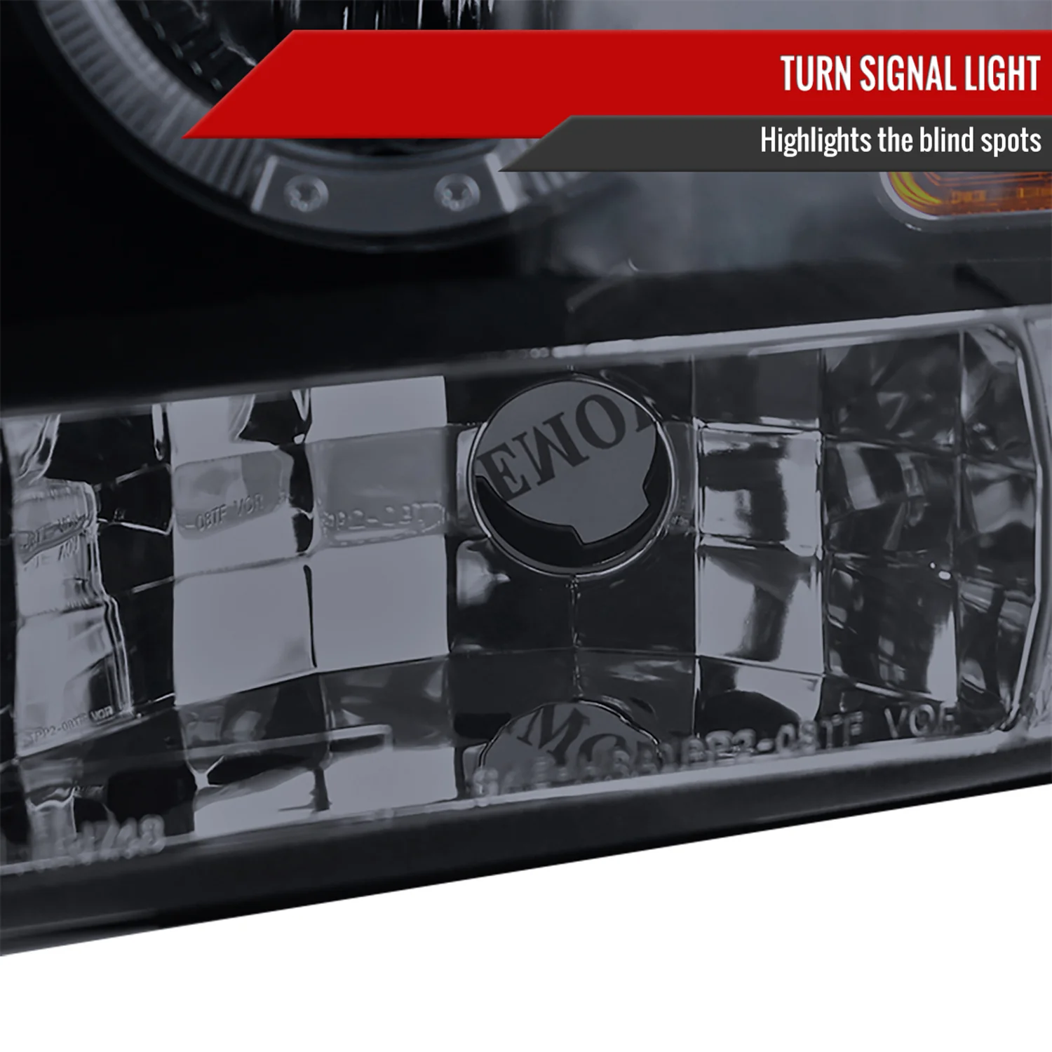2008-2010 Ford F-250 F-350 F-450 Dual Halo Projector Headlights Black/Smoke - Image 5