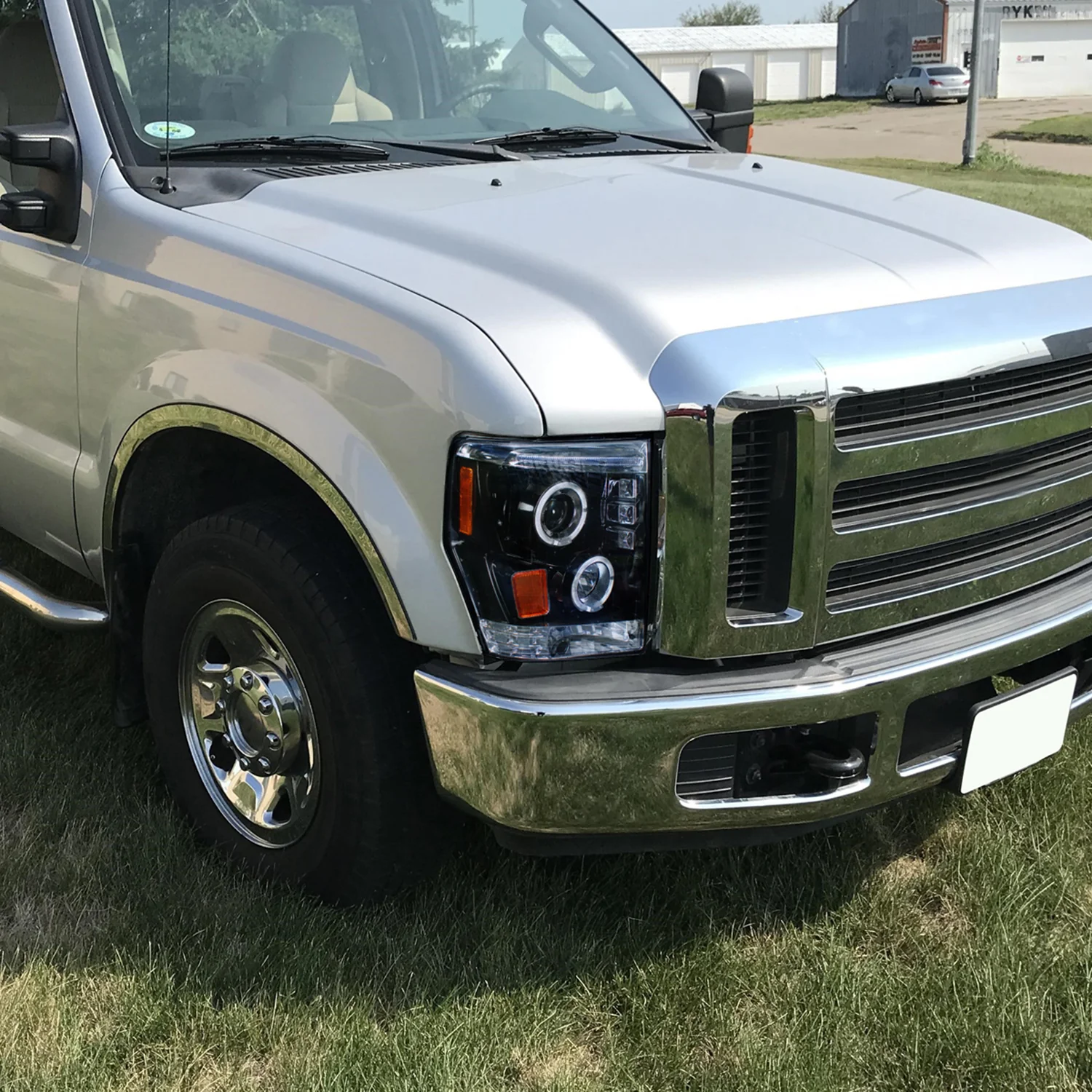 2008-2010 Ford F-250 F-350 F-450 Dual Halo Projector Headlights Black/Smoke - Image 9