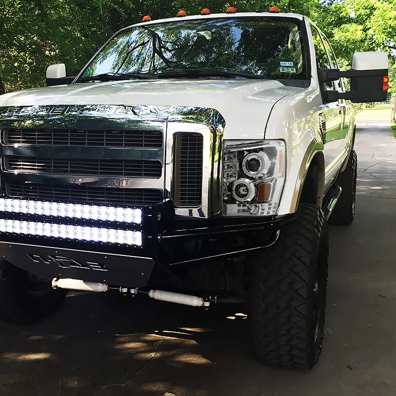 2008-2010 Ford F-250 F-350 F-450 Dual Halo Projector Headlights Chrome/Clear - Image 10