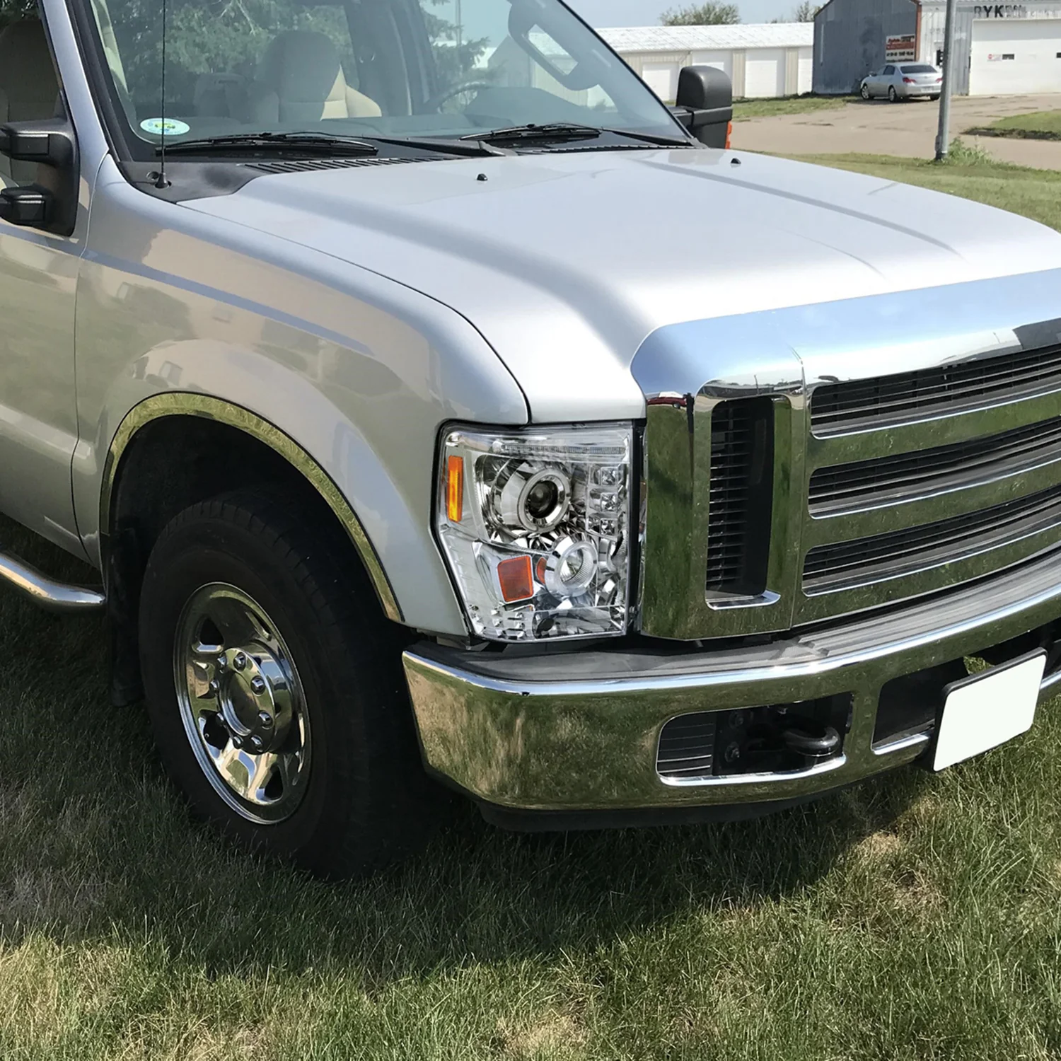 2008-2010 Ford F-250 F-350 F-450 Dual Halo Projector Headlights Chrome/Clear - Image 9