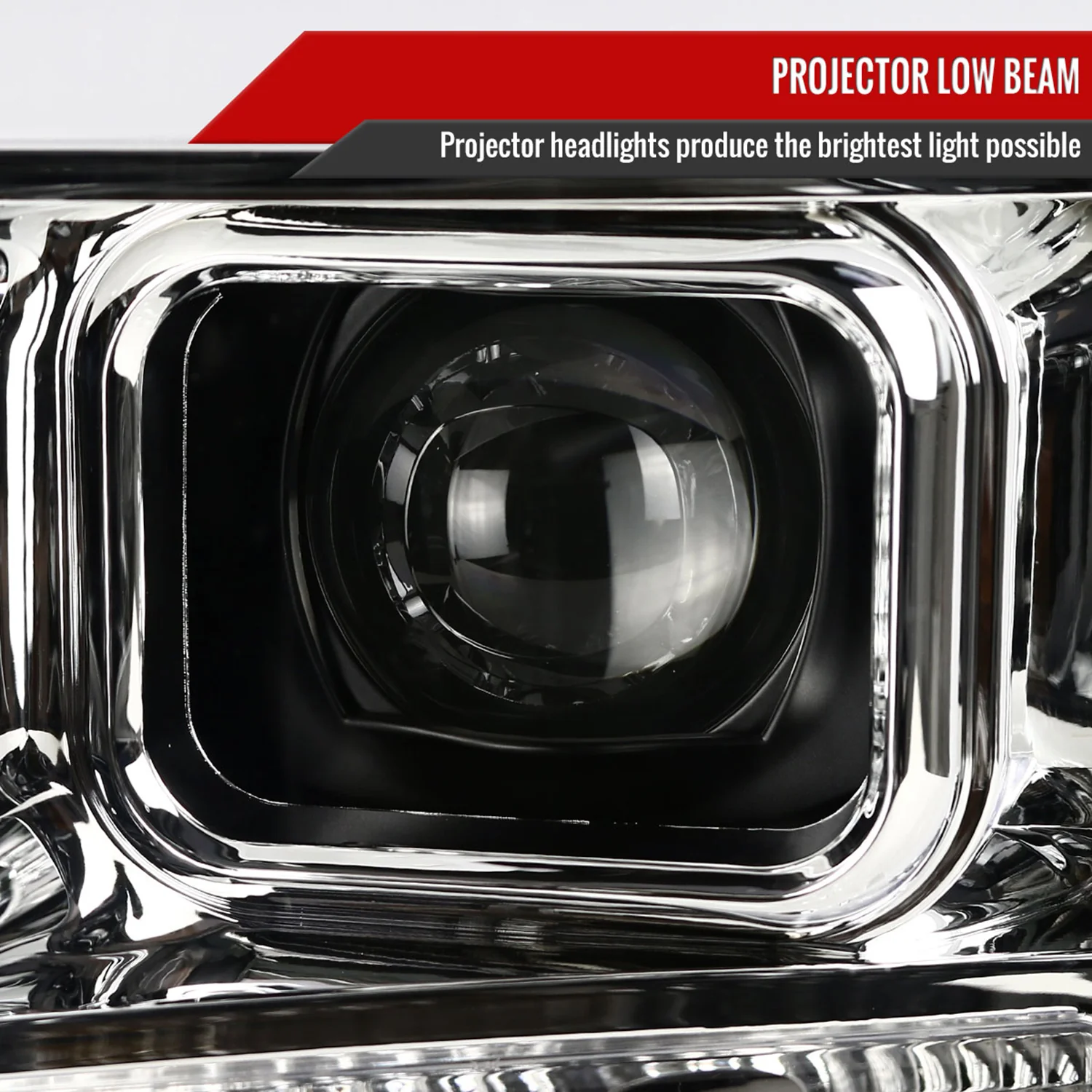 2008-2010 Ford F-250 F-350 F-450 LED C-Bar Projector Headlight Chrome/Clear - Image 3