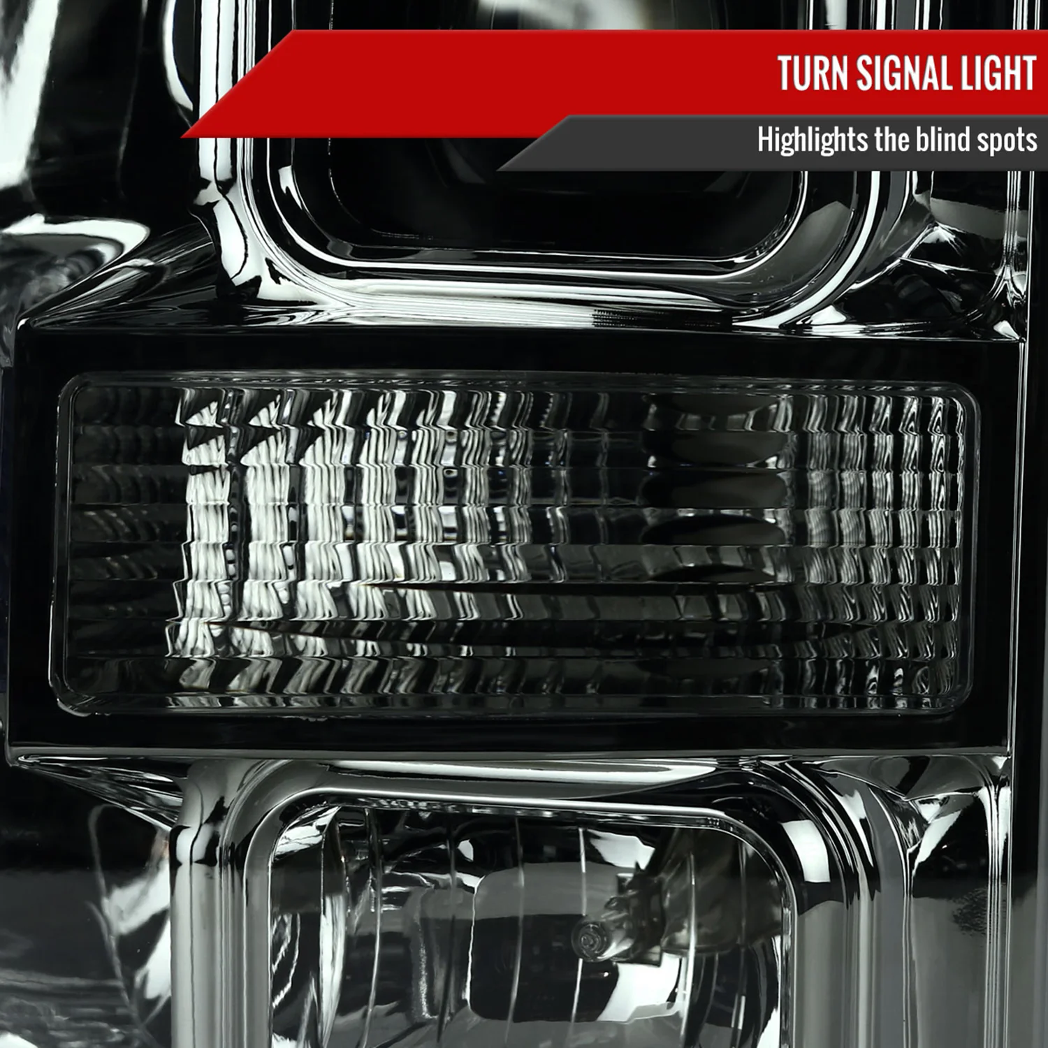 2008-2010 Ford F-250 F-350 F-450 LED C-Bar Projector Headlight Chrome/Smoke - Image 6