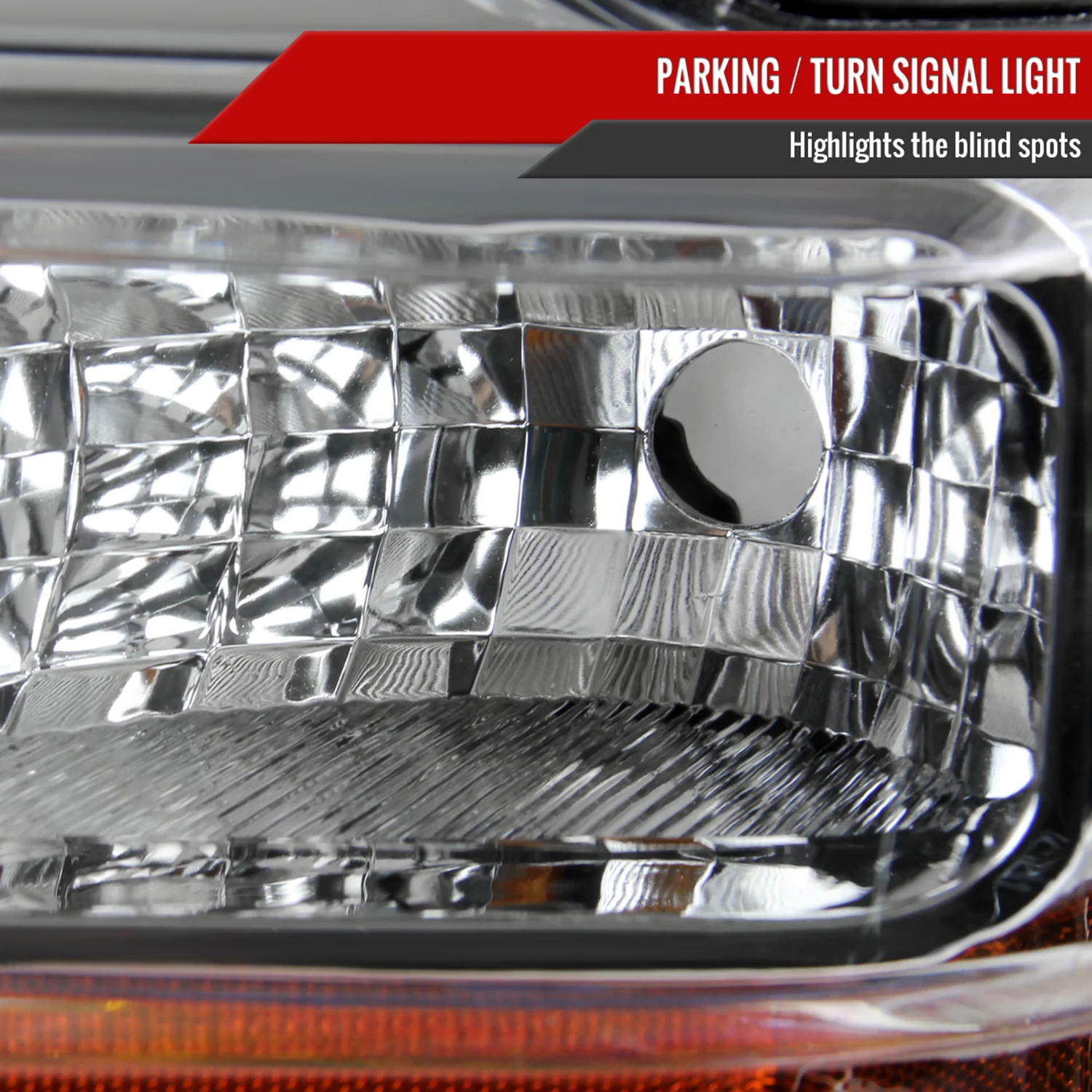 2008-2010 Ford F-250/F-350/F-450 Super Duty Factory Headlights Amber / Chrome - Image 4