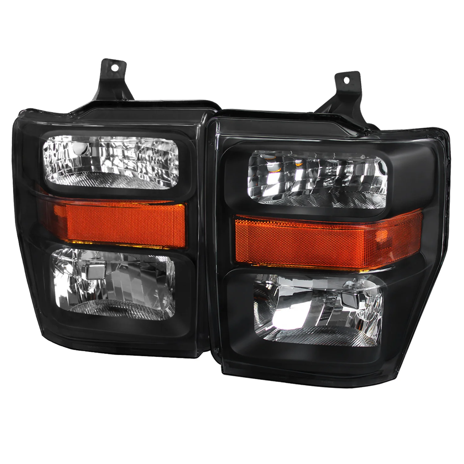 2008-2010 Ford F-250/F-350/F450 Super Duty Factory Headlights Amber Reflectors