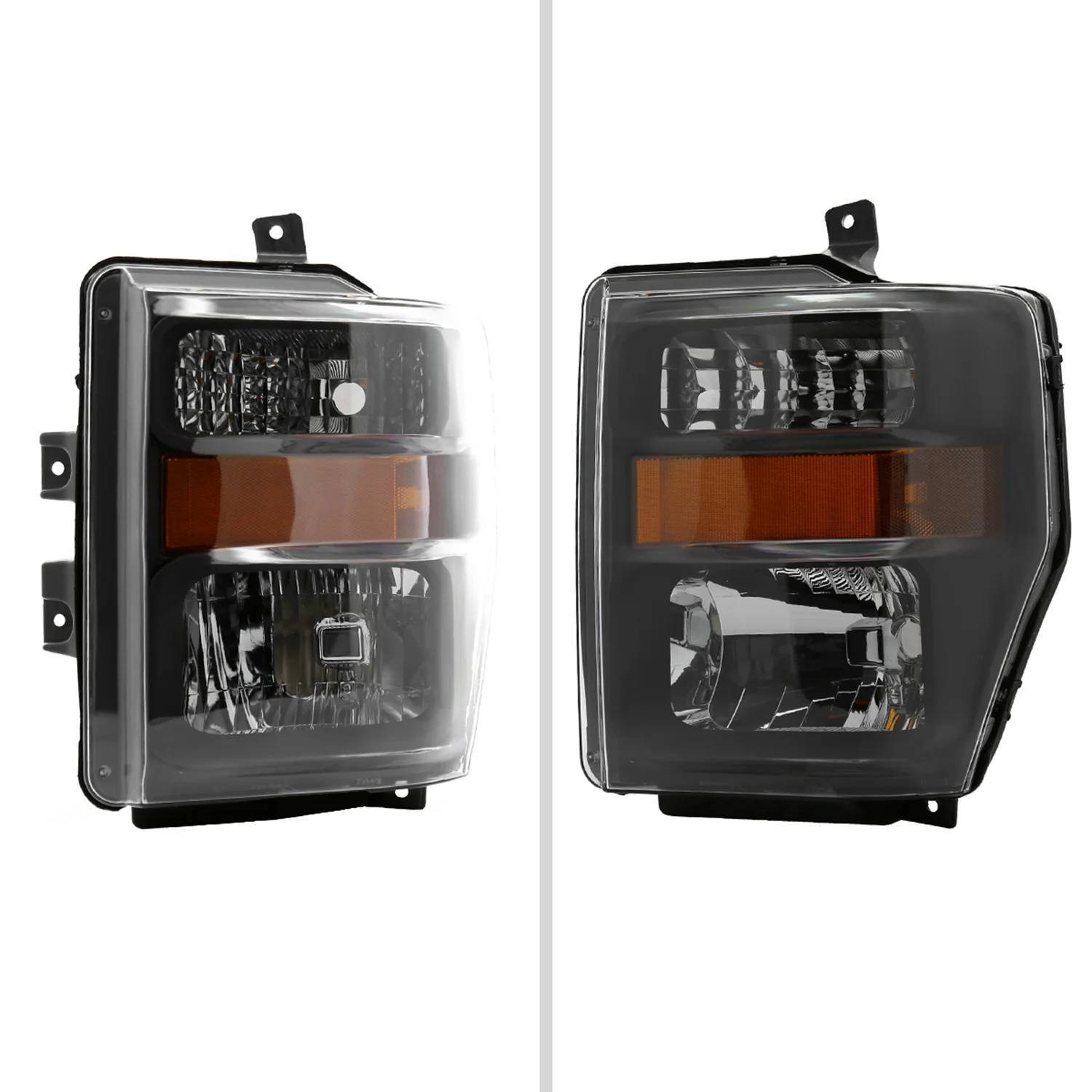 2008-2010 Ford F-250/F-350/F450 Super Duty Factory Headlights Amber Reflectors - Image 2