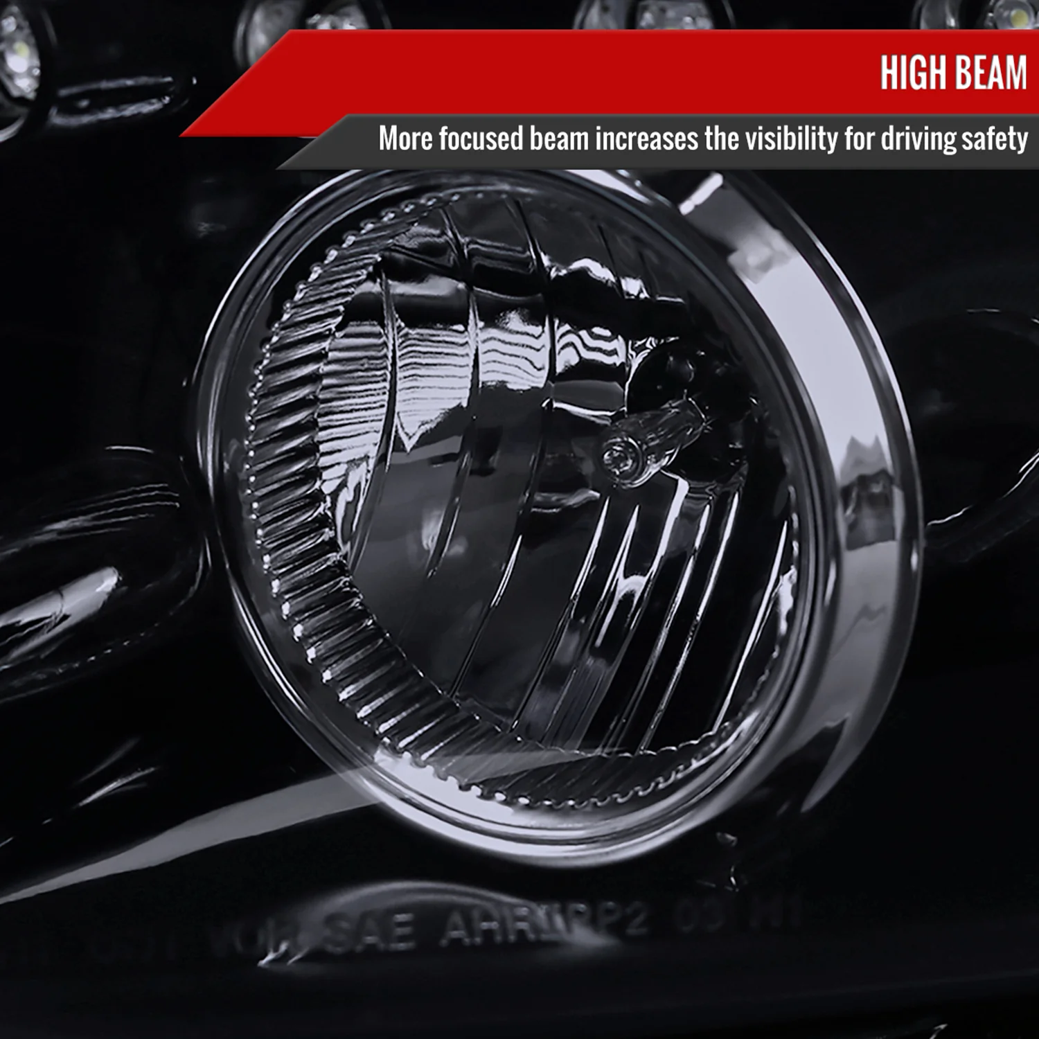 2008-2010 Scion xB Single Halo Projector Headlights Glossy Black/Smoke Lens - Image 4