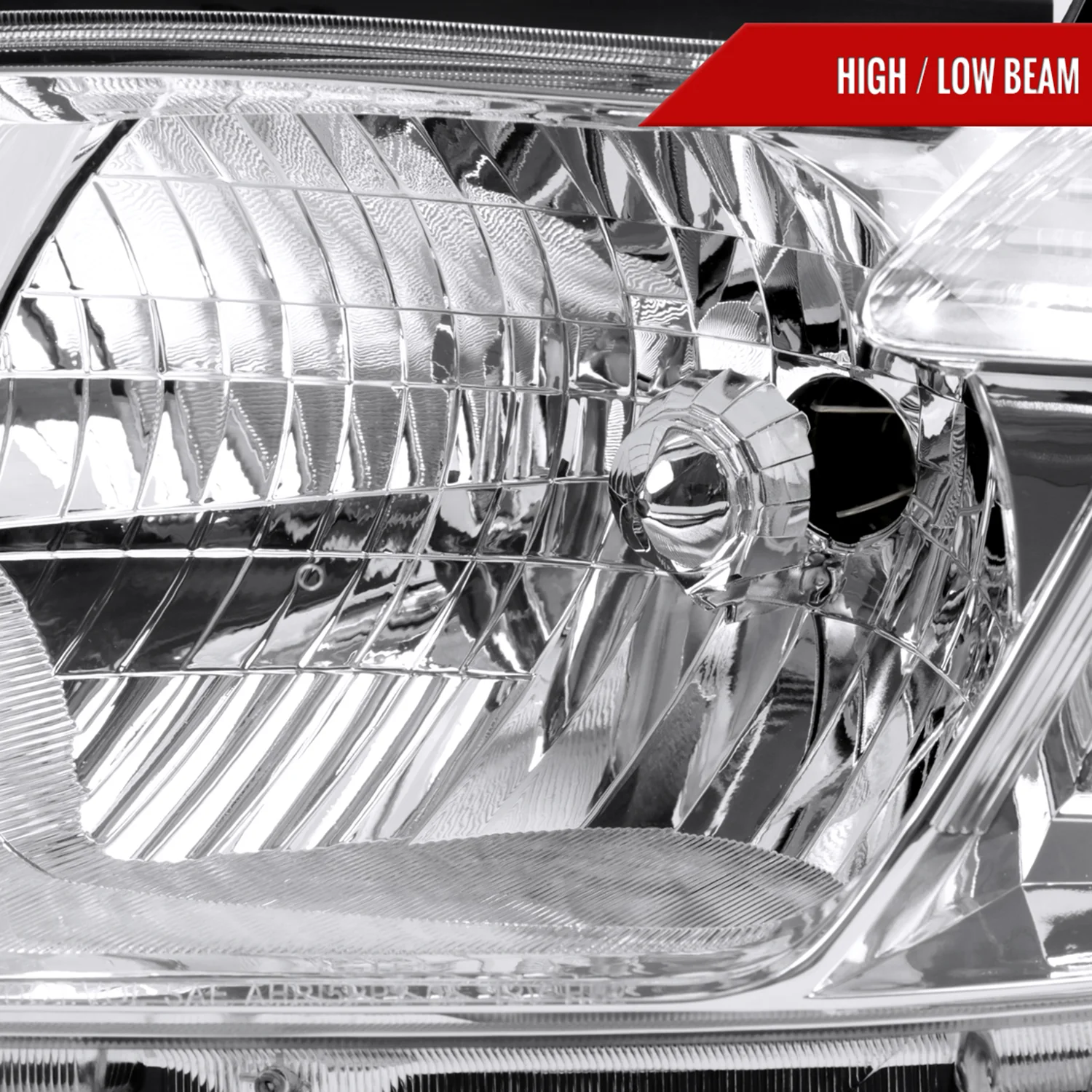 2008-2010 Toyota Highlander Factory Halogen Headlights Chrome/Clear - Image 3