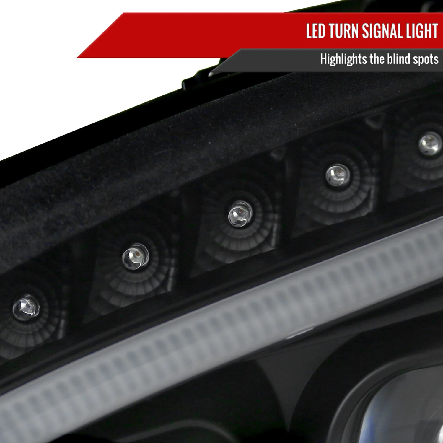 2008-2011 Mercedes W204 C Class Headlights LED Light Bar&LED Signal Black - Image 6