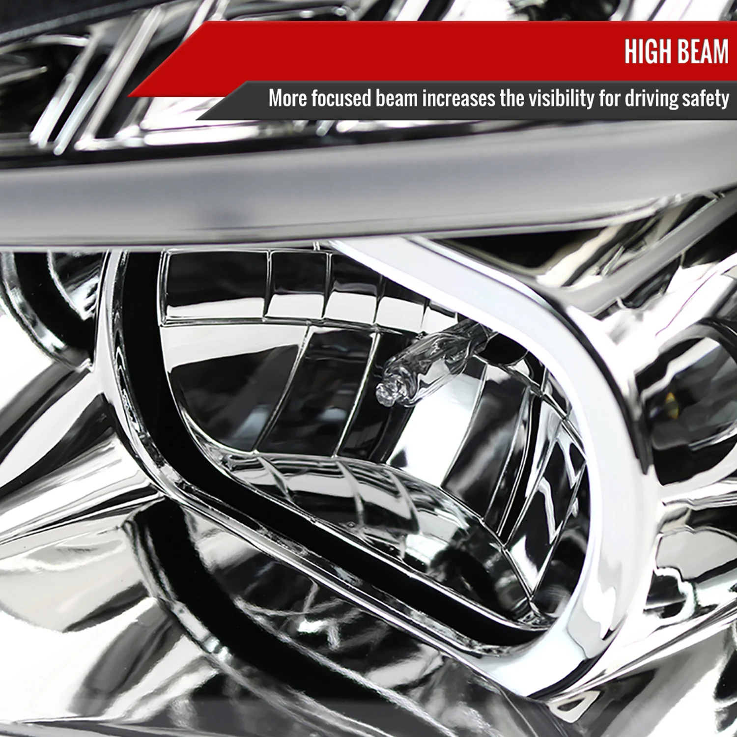 2008-2012 Chevy Malibu LS LT LTZ Hybrid LED Bar Headlights LED Signal Chrome - Image 3