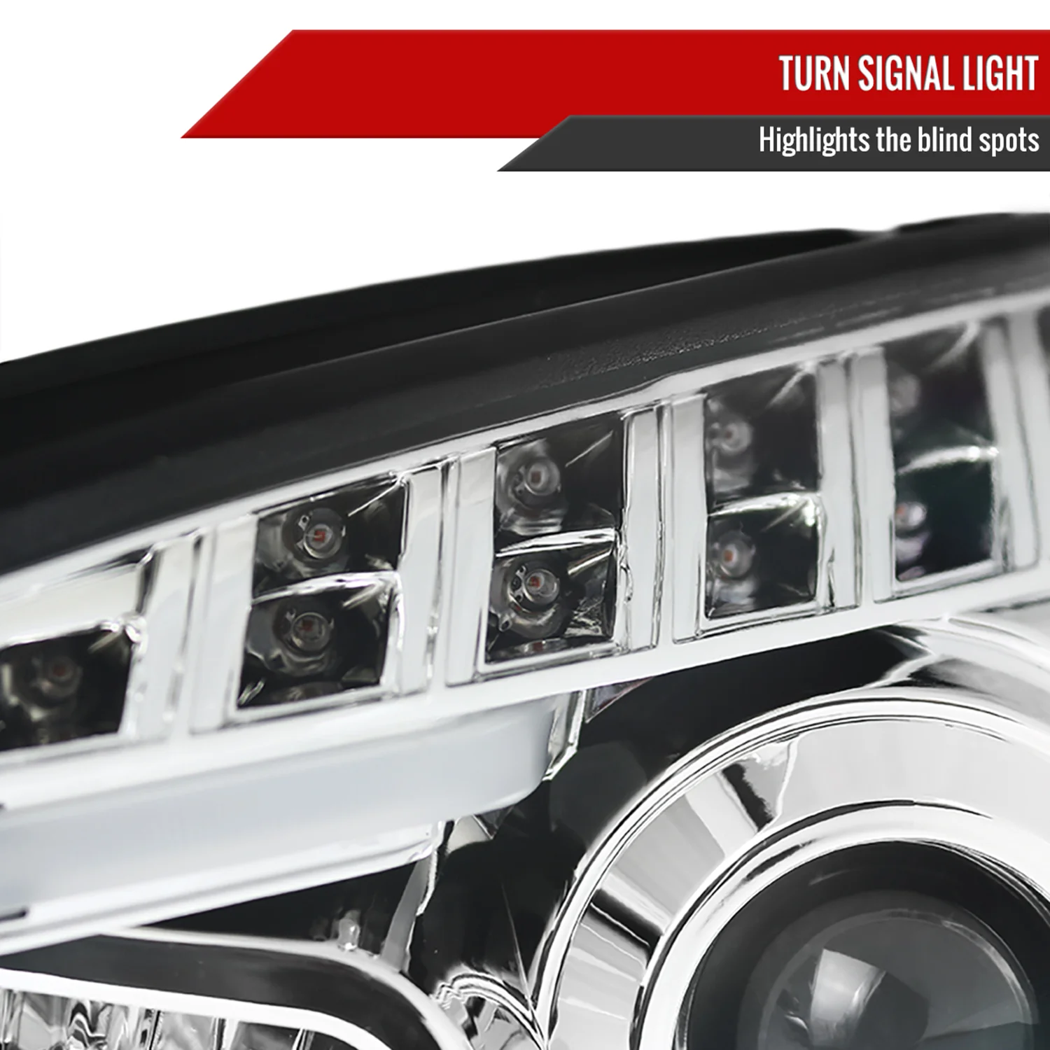 2008-2012 Chevy Malibu LS LT LTZ Hybrid LED Bar Headlights LED Signal Chrome - Image 6