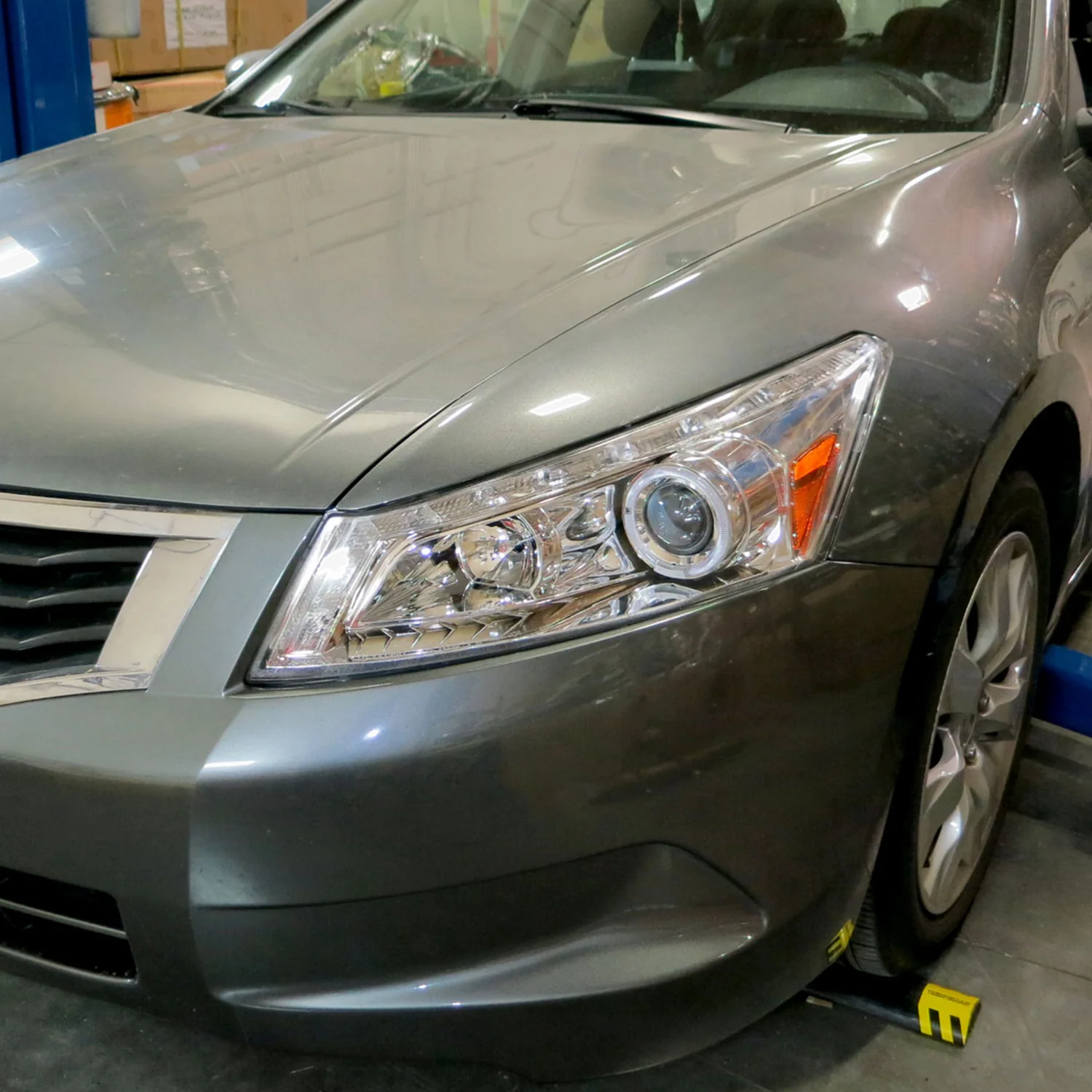 2008-2012 Honda Accord Sedan Single Halo Headlights LED Light& Signal Chrome - Image 9