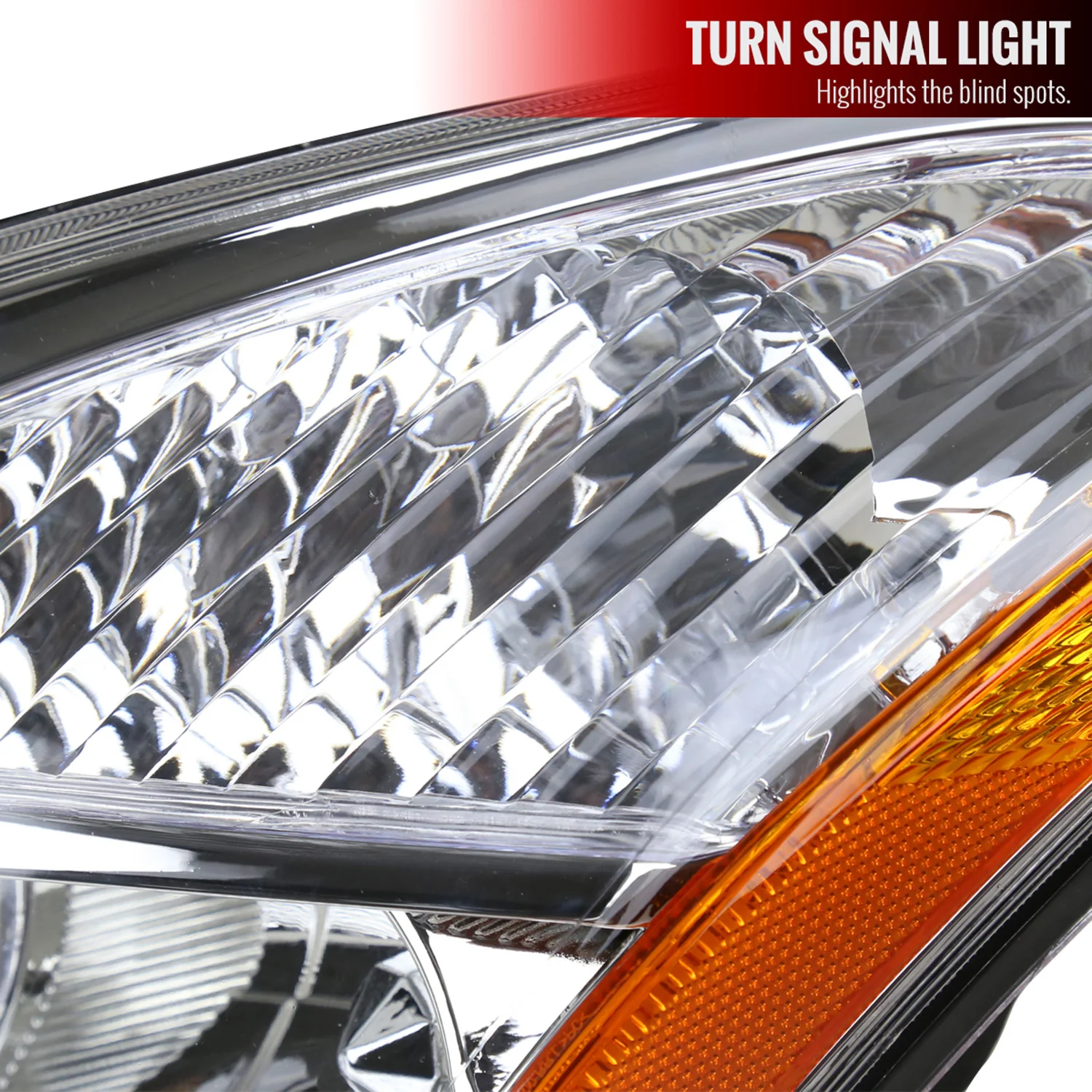 2008-2013 Nissan Rogue/ Rogue Select Headlight Amber Reflector - Driver Side - Image 4