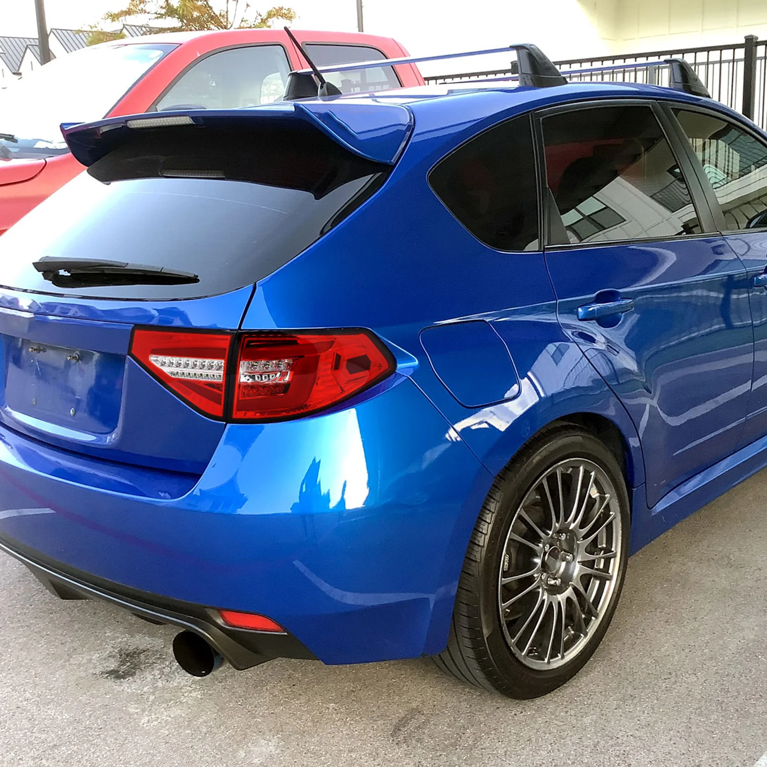 2008-2014 Subaru Impreza WRX Hatchback LED Tube Tail Lights Chrome/Red - Image 9