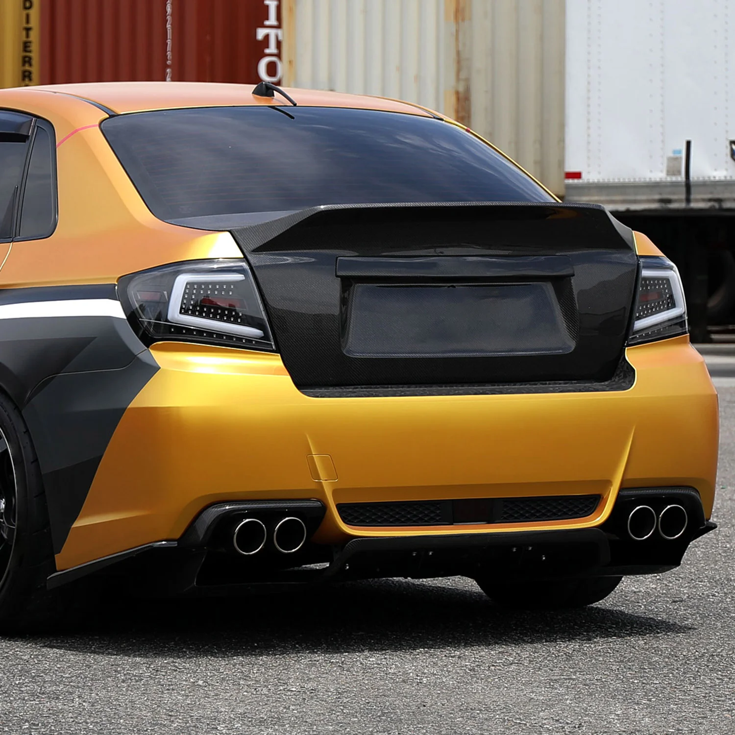 2008-2014 Subaru Impreza WRX/STI LED Turn Signal Tail Lights Matt Black/Clear - Image 9
