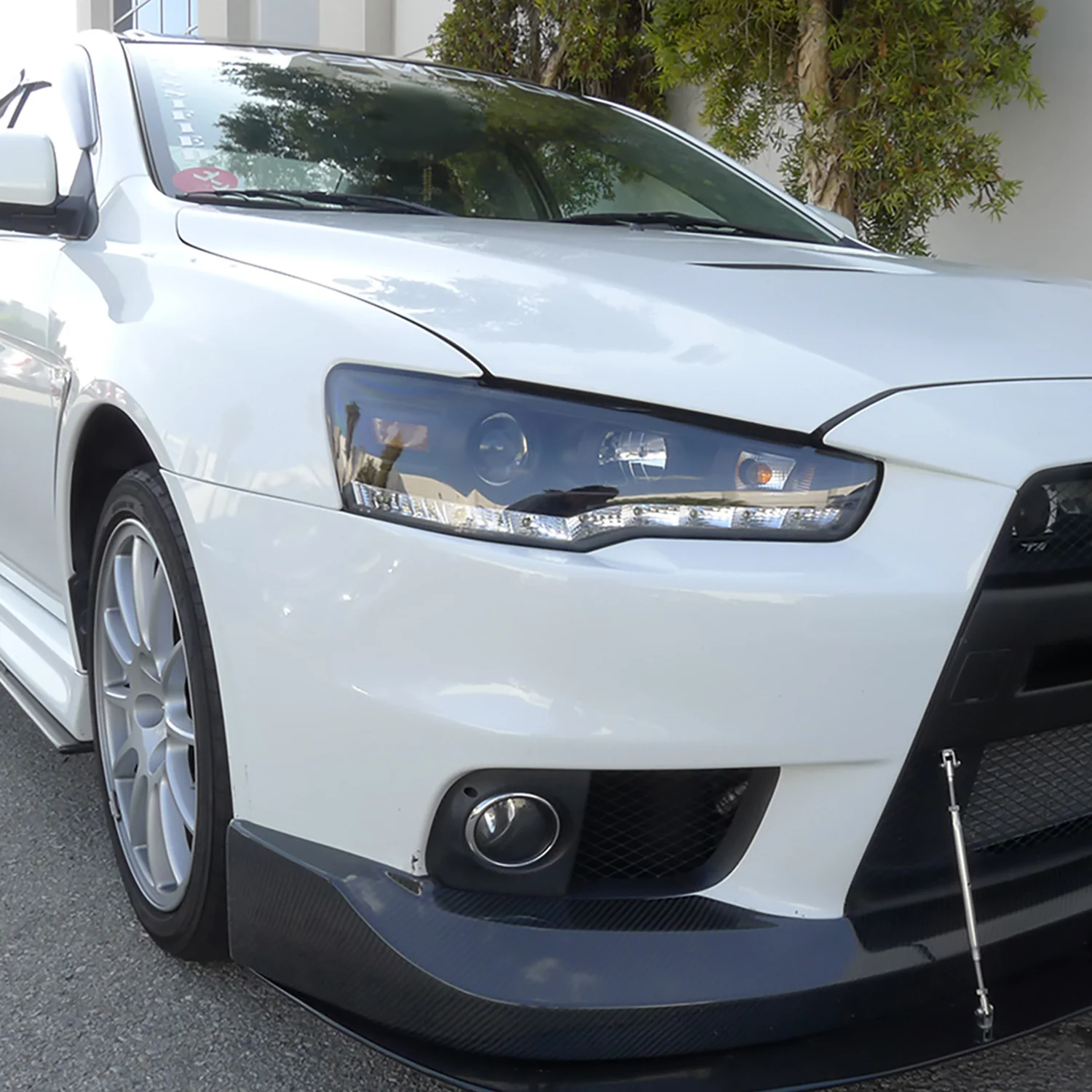 2008-2015 Mitsubishi Lancer EVO Projector Headlights SMD LED Light Strip Black - Image 10