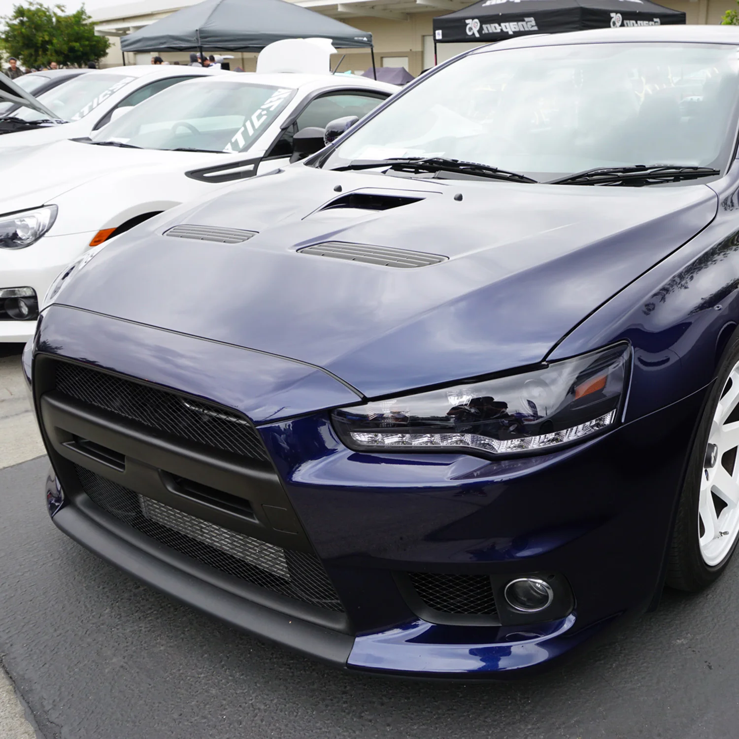 2008-2015 Mitsubishi Lancer EVO Projector Headlights SMD LED Light Strip Smoke - Image 9