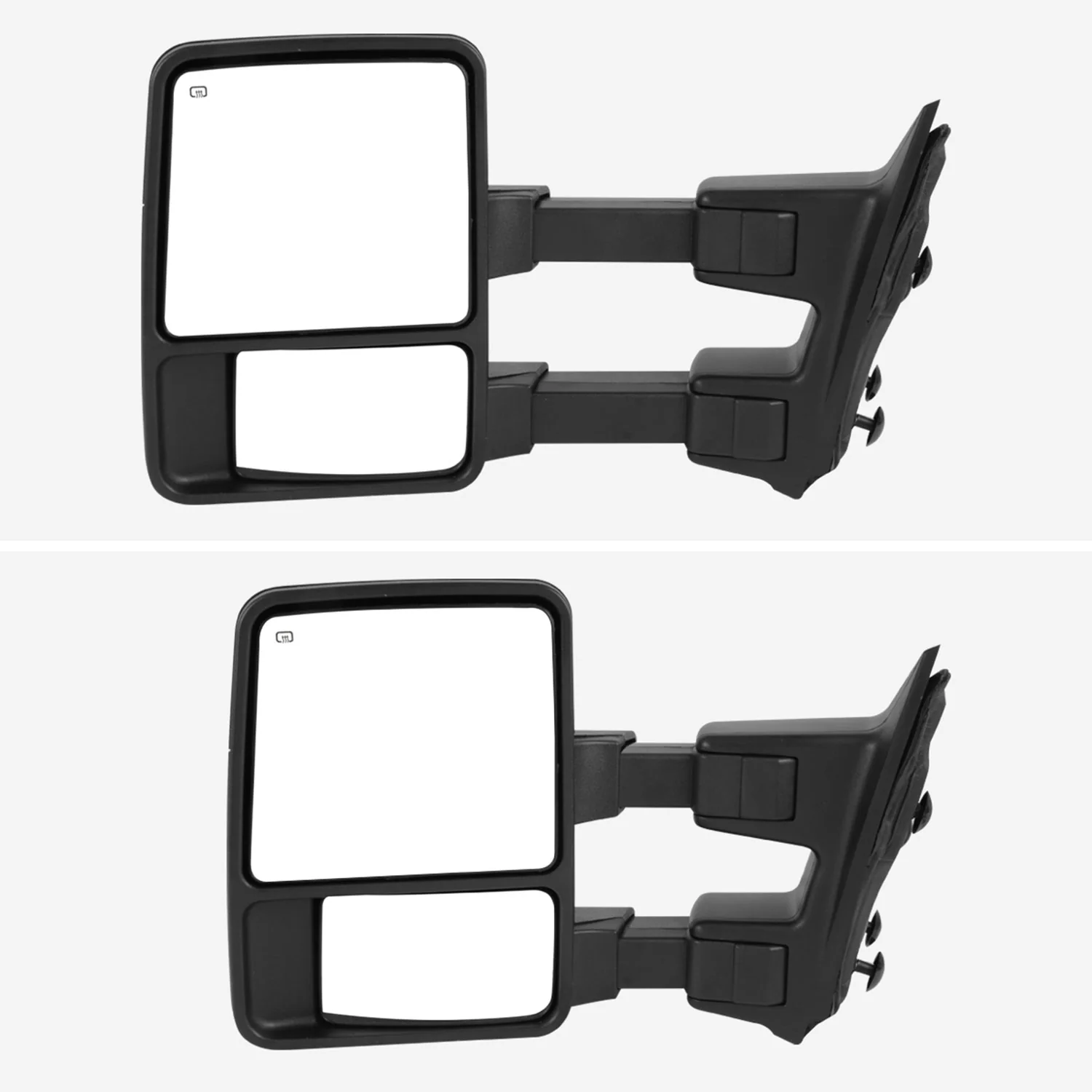 2008-2016 Ford F-250/350/450/550 Heated Towing Mirrors Smoke & Turn Signal - Image 3