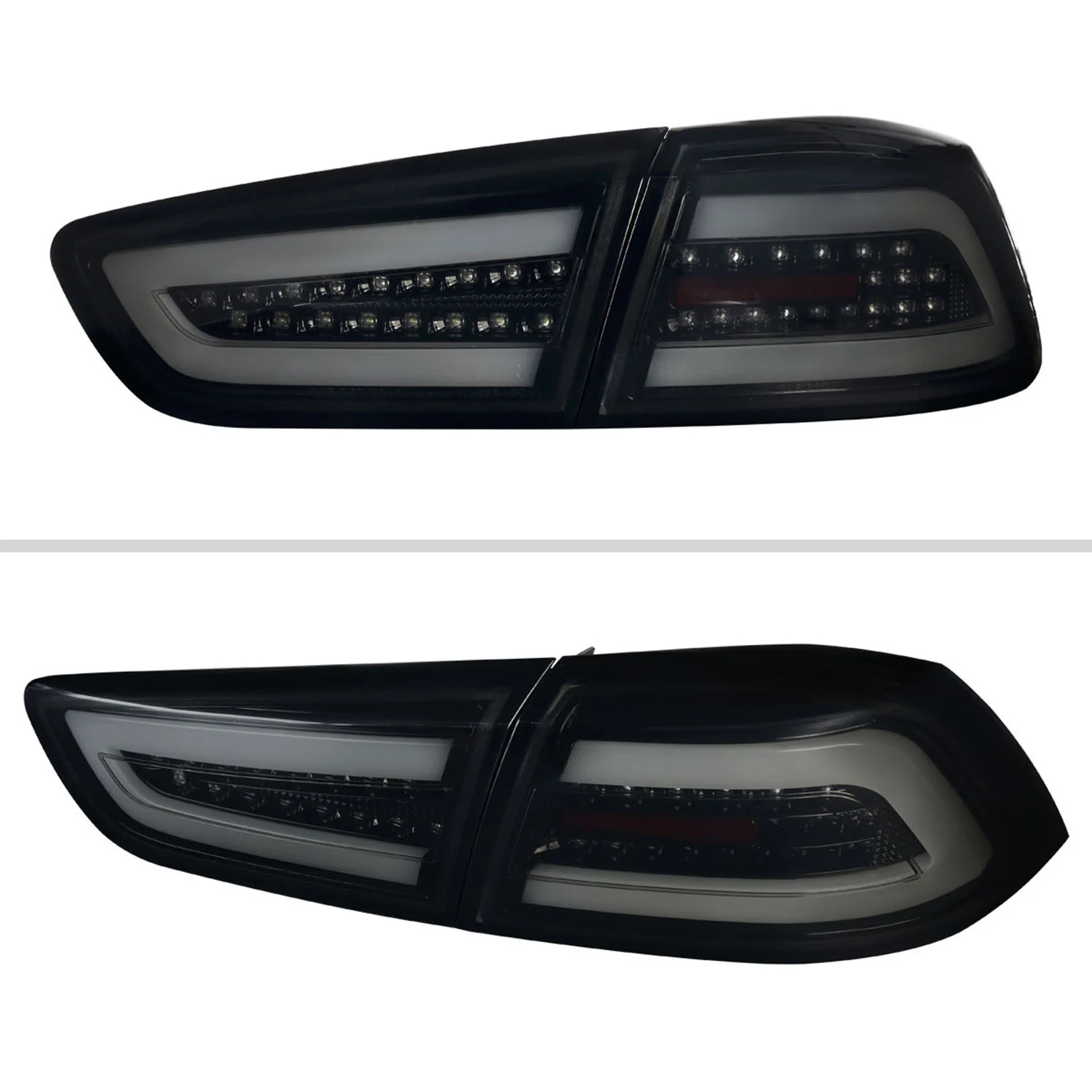 2008-2017 Mitsubishi Lancer / 08-2015 Lancer EVO X LED Tail Lights Glossy Black - Image 2