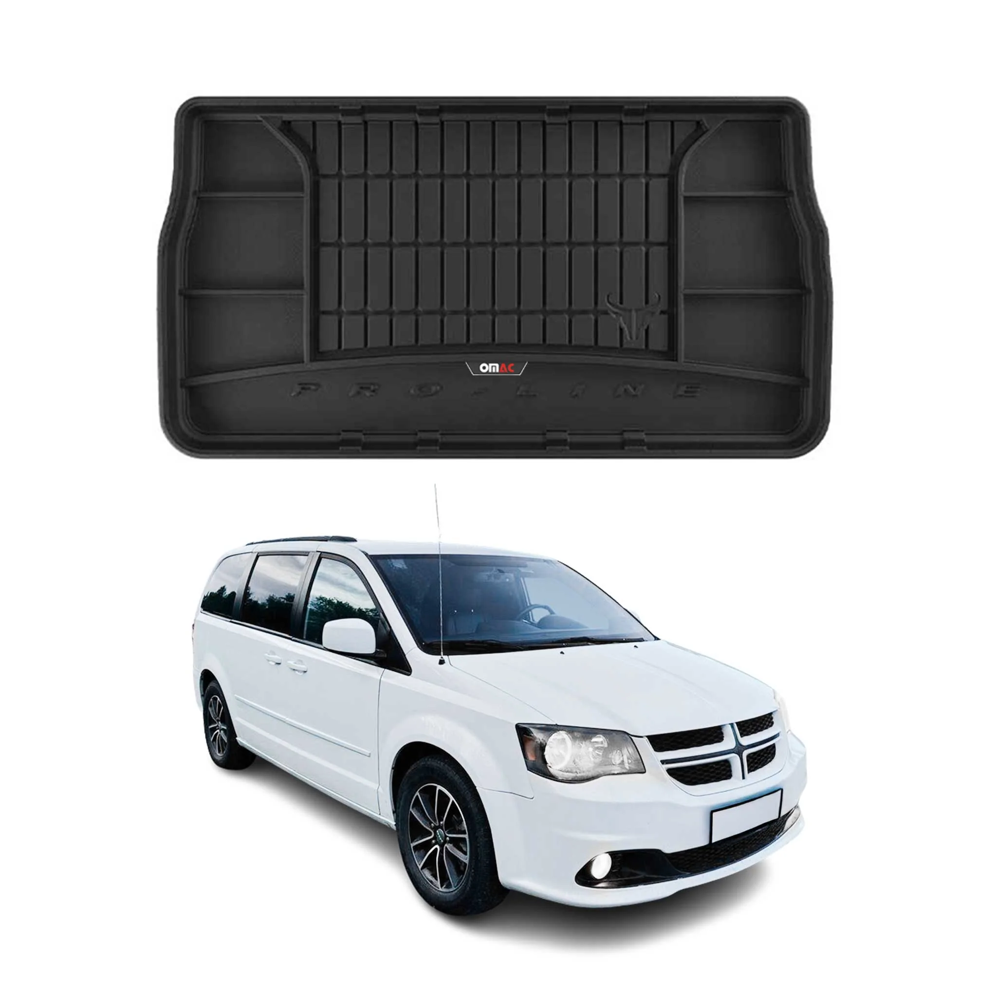 2008-2020 Dodge Grand Caravan Premium Cargo Liner Trunk Mat All Weather Heavy Duty