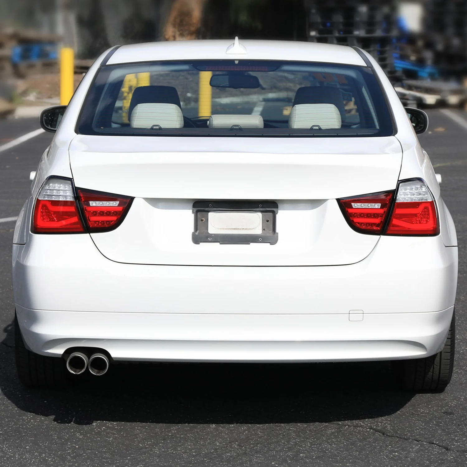 2009-2011 BMW E90 3-Series 4Dr Sedan Red LED Tail Light Chrome/Red Clear Lens - Image 10