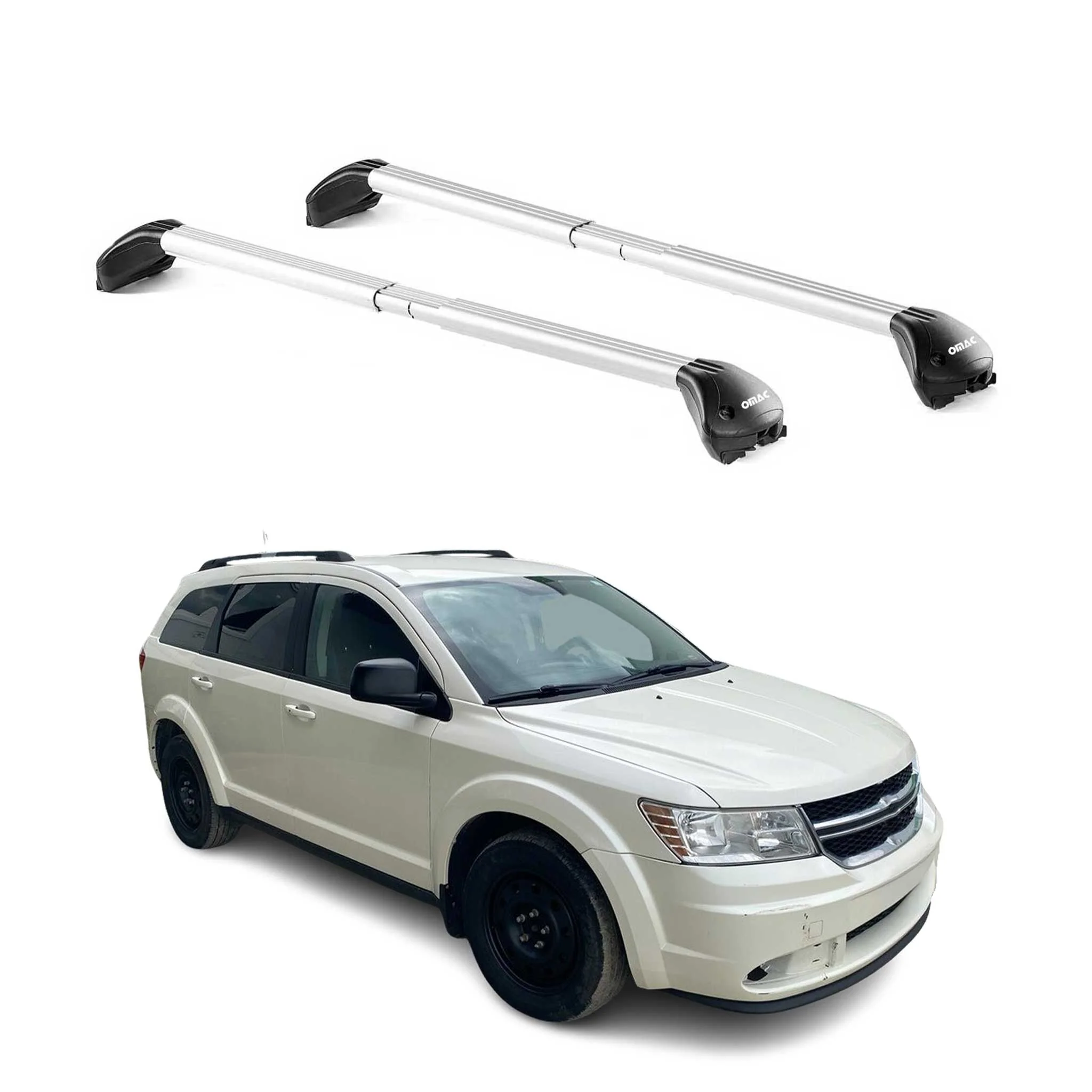 2009-2011 Dodge Journey Roof Rack Cross Bars Silver