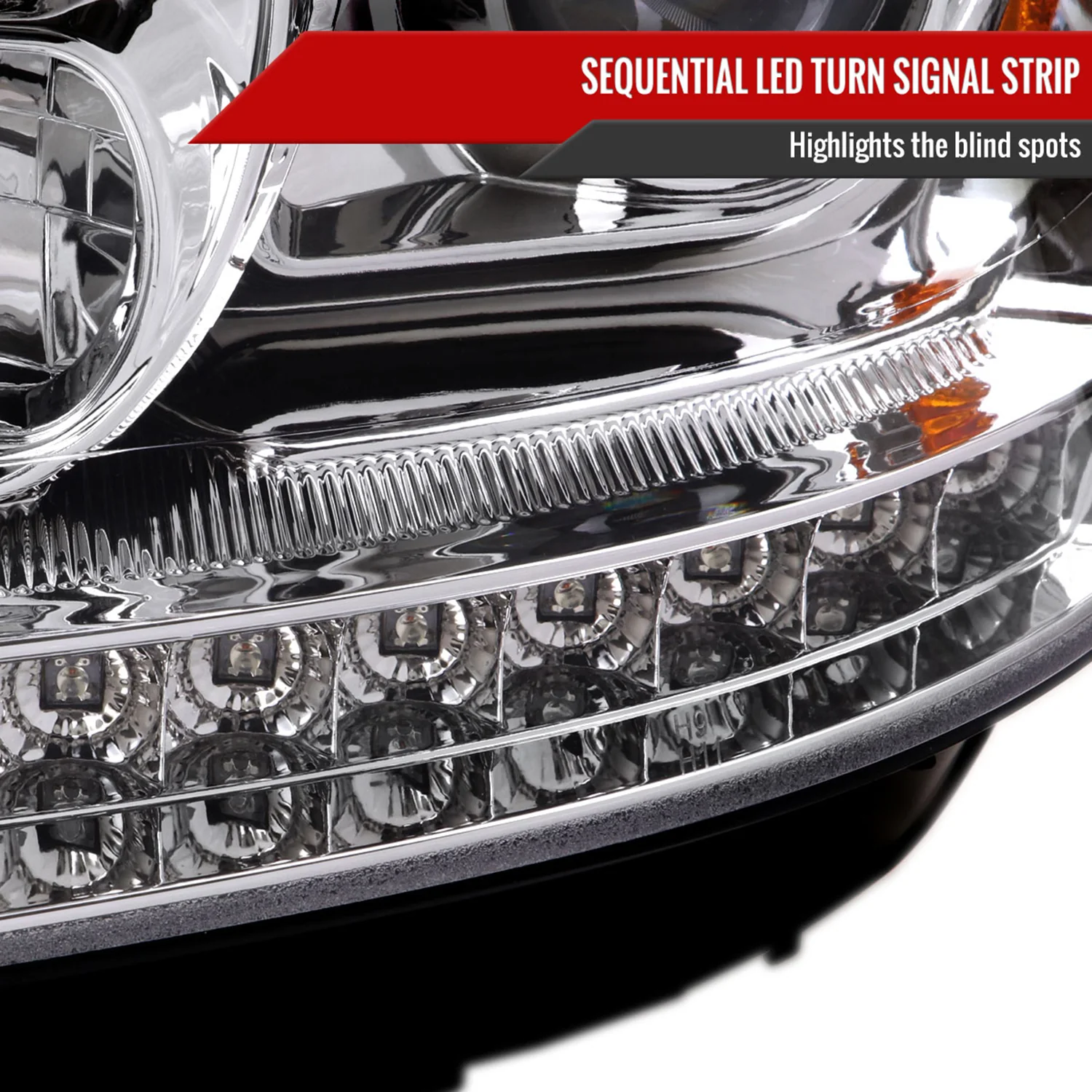 2009-2011 Mercedes Benz W164 ML-Class LED Sequetial Signal Headlights Chrome - Image 6