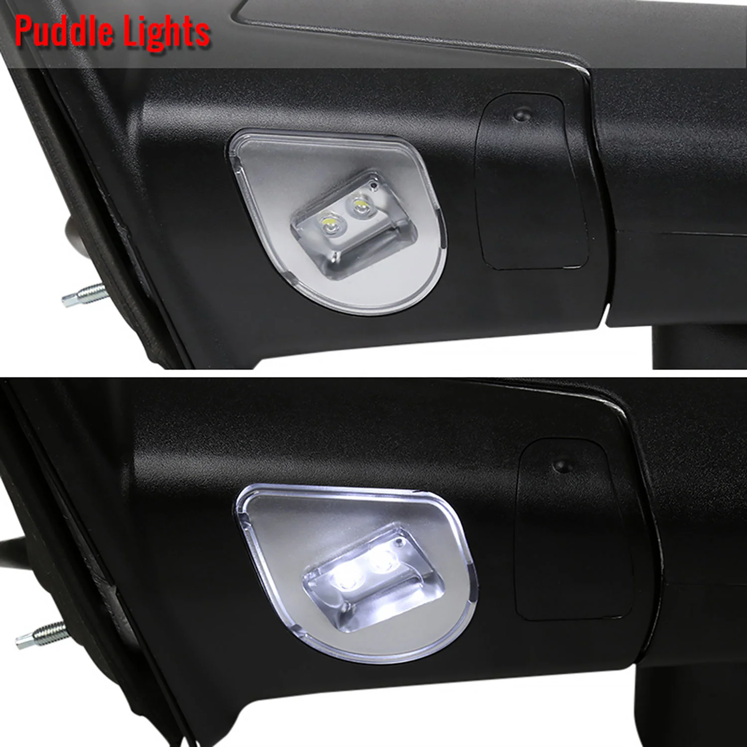 2009-2012 Dodge RAM 1500 Foldable Heated & Manual Chrome Towing Mirrors Clear - Image 5
