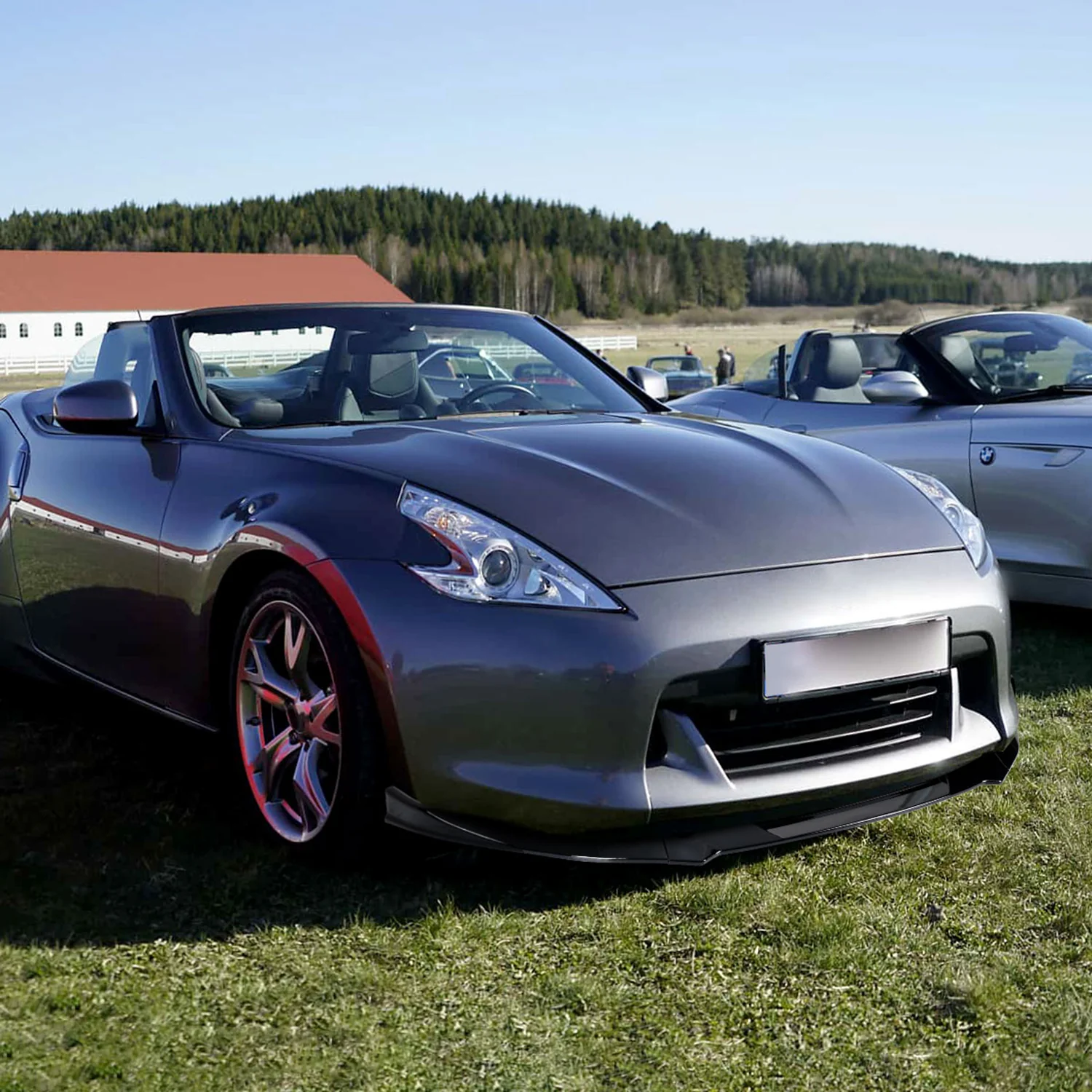 2009-2012 Nissan 370Z Glossy Black 3Pcs Front Bumper Lip Splitter Kit - Image 10