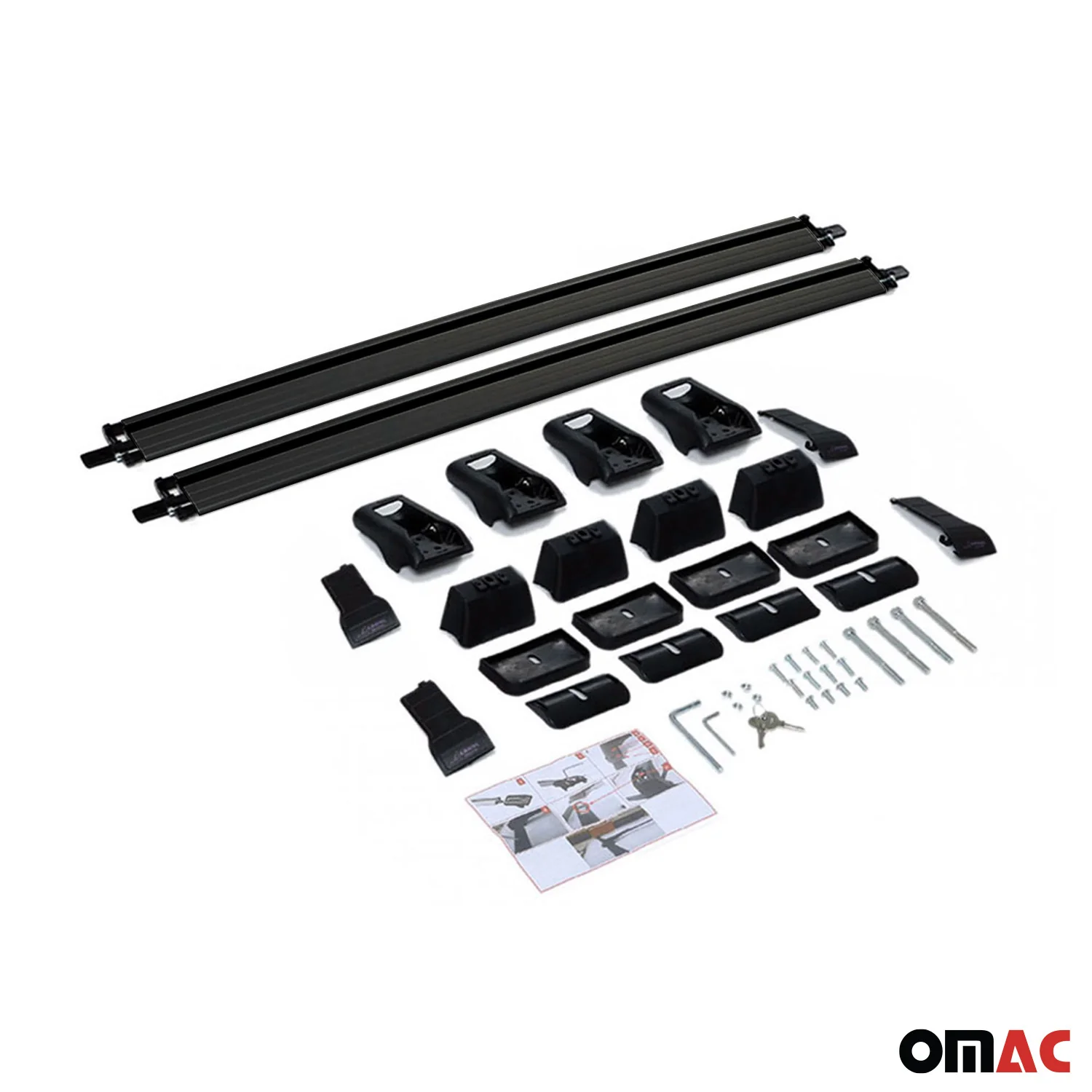 2009-2013 Subaru Forester Roof Rack Cross Bars Black - Image 9