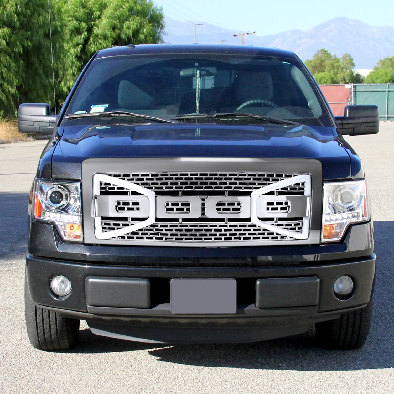 2009-2014 Ford F-150 Chrome Raptor Style Mesh Grille with LED Light Bar - Image 9