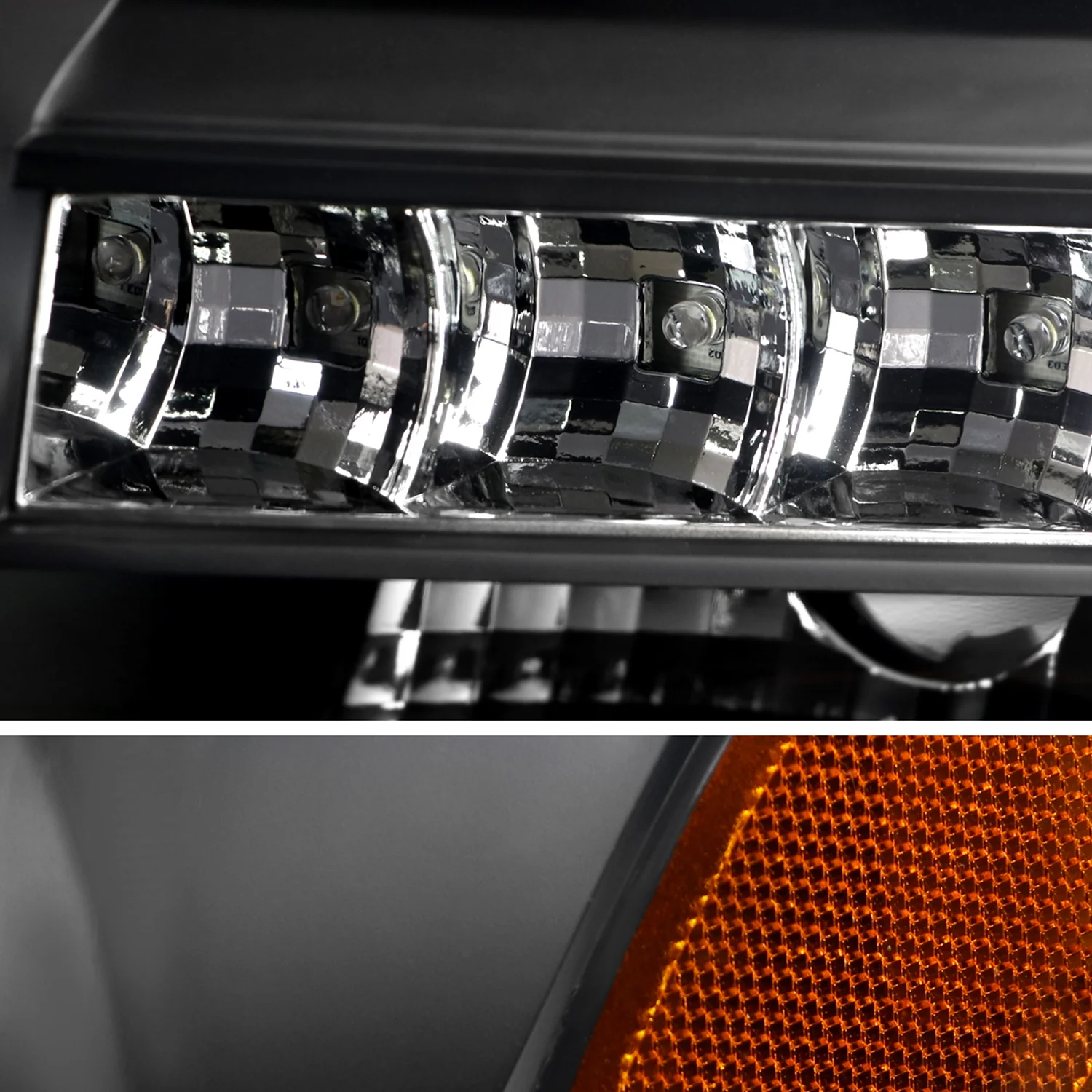2009-2014 Ford F-150 Dual U-Ring Halo Projector Headlights LED Light Black - Image 4