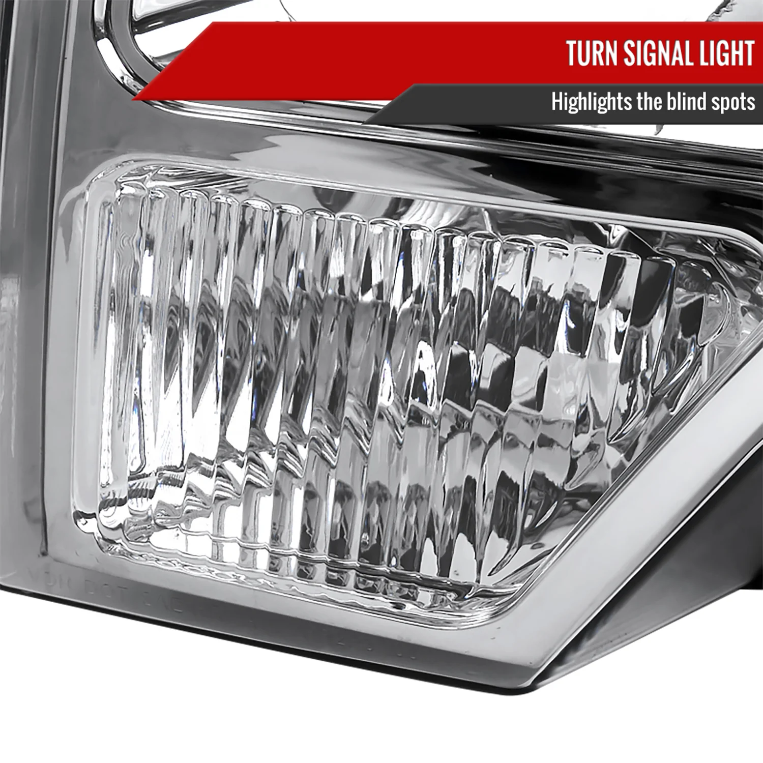 2009-2014 Ford F-150 Factory Crystal Headlights w/Amber Reflector Chrome/Clear - Image 4