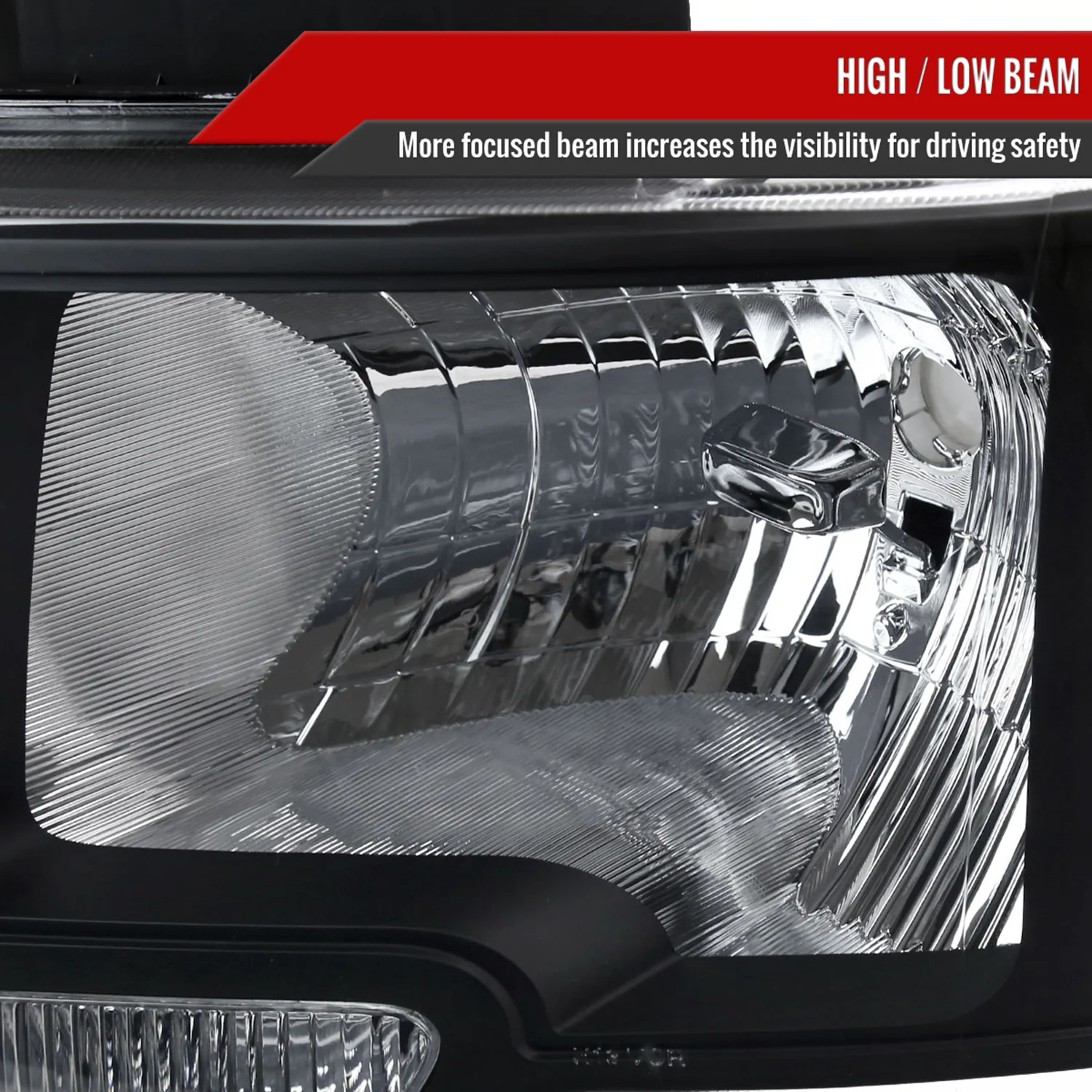 2009-2014 Ford F-150 Factory Style Headlights Matte Black Housing/Clear Lens - Image 3
