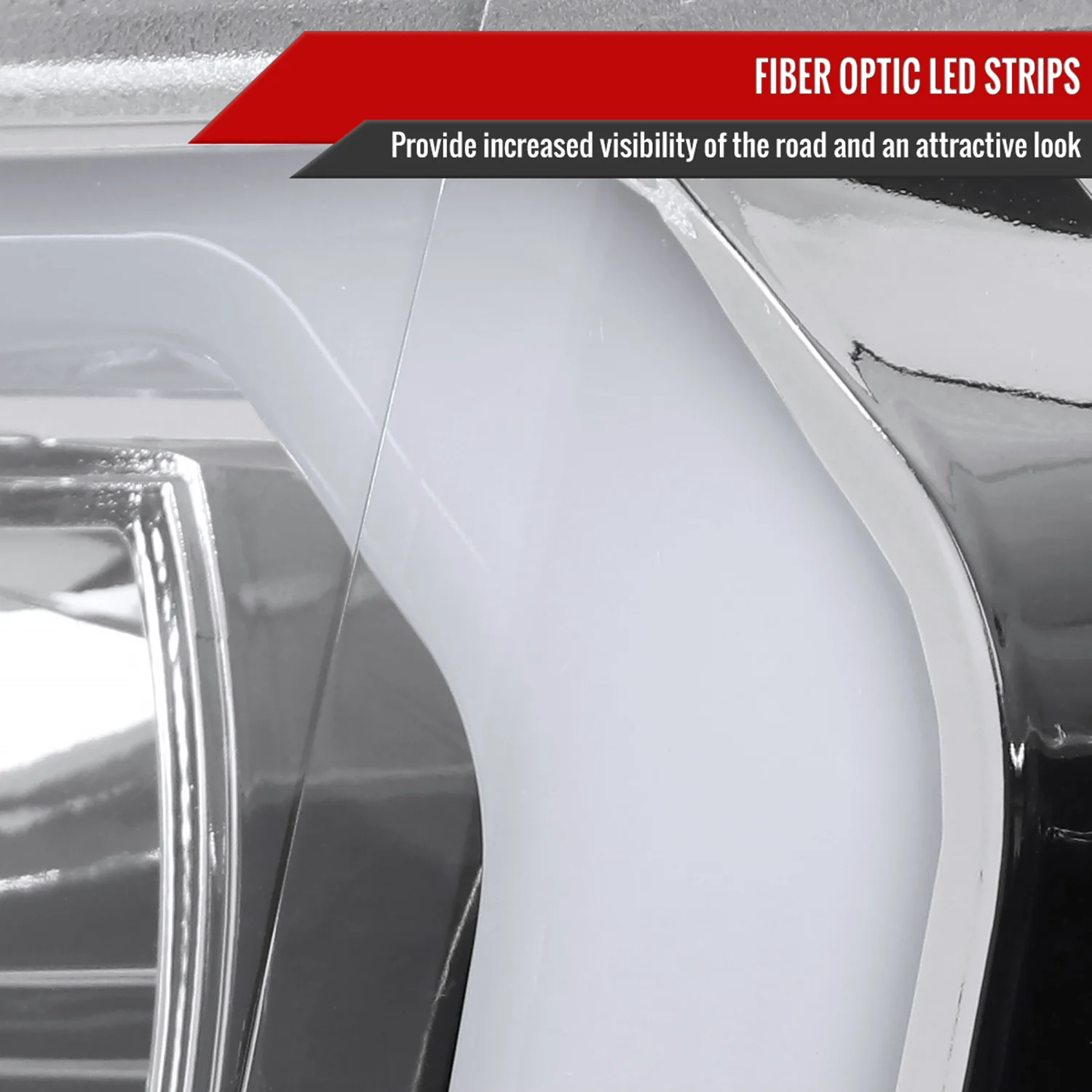 2009-2014 Ford F-150 LED C-Bar Projector Headlights Chrome/Clear Lens - Image 4